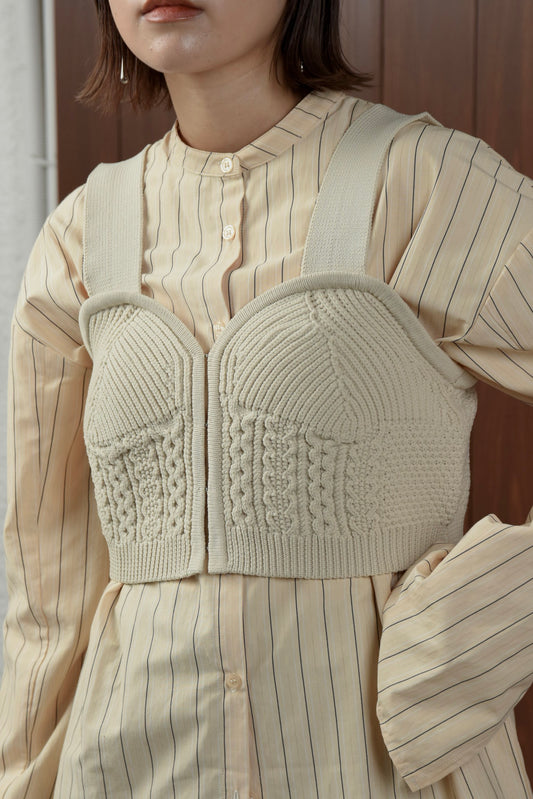 front hook knit bustier