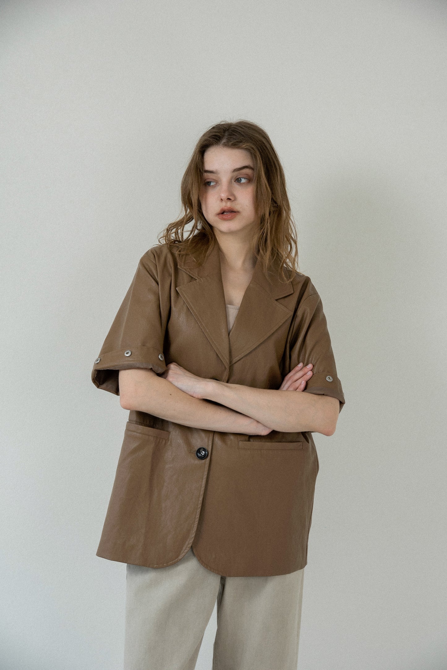 2way sleeve embroidery jacket