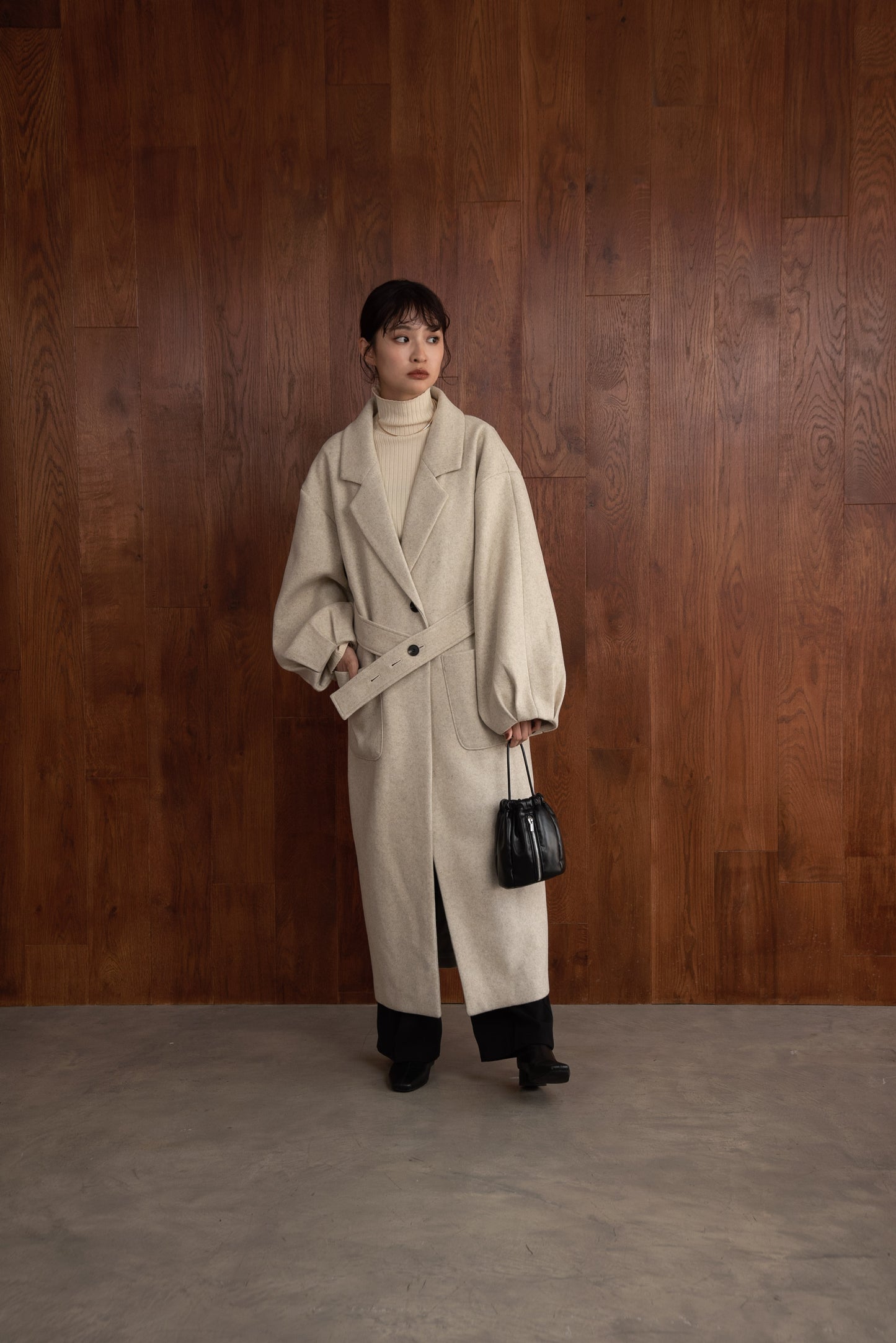 belt arrange long coat