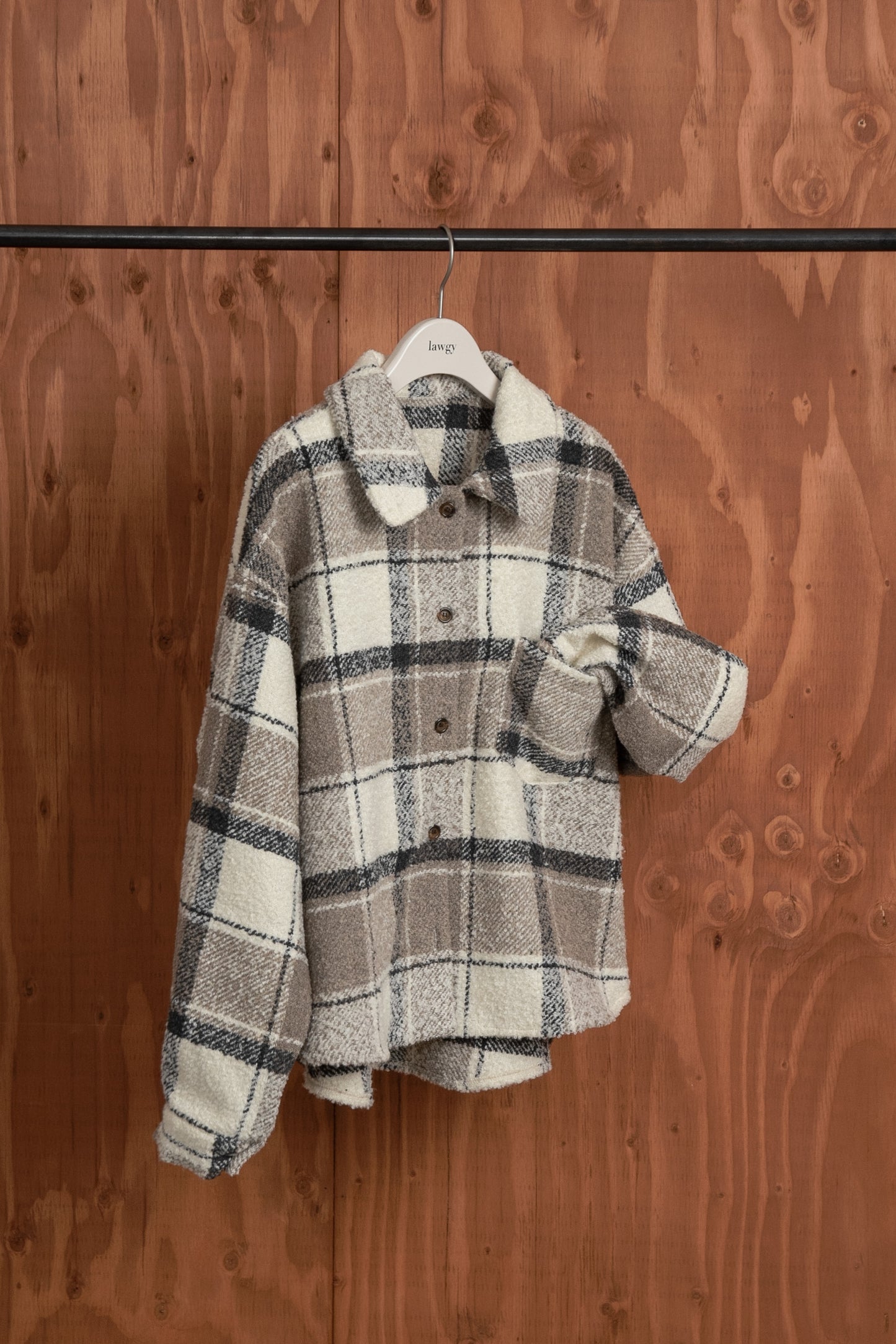 boucle check shirt outer