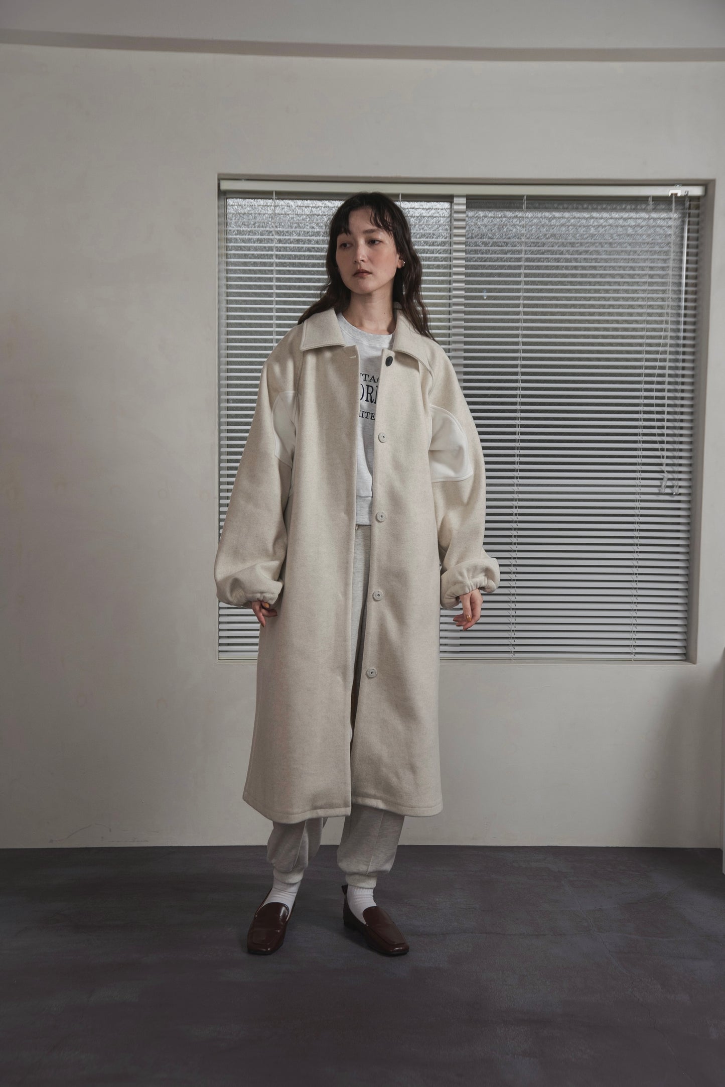 side different material coat