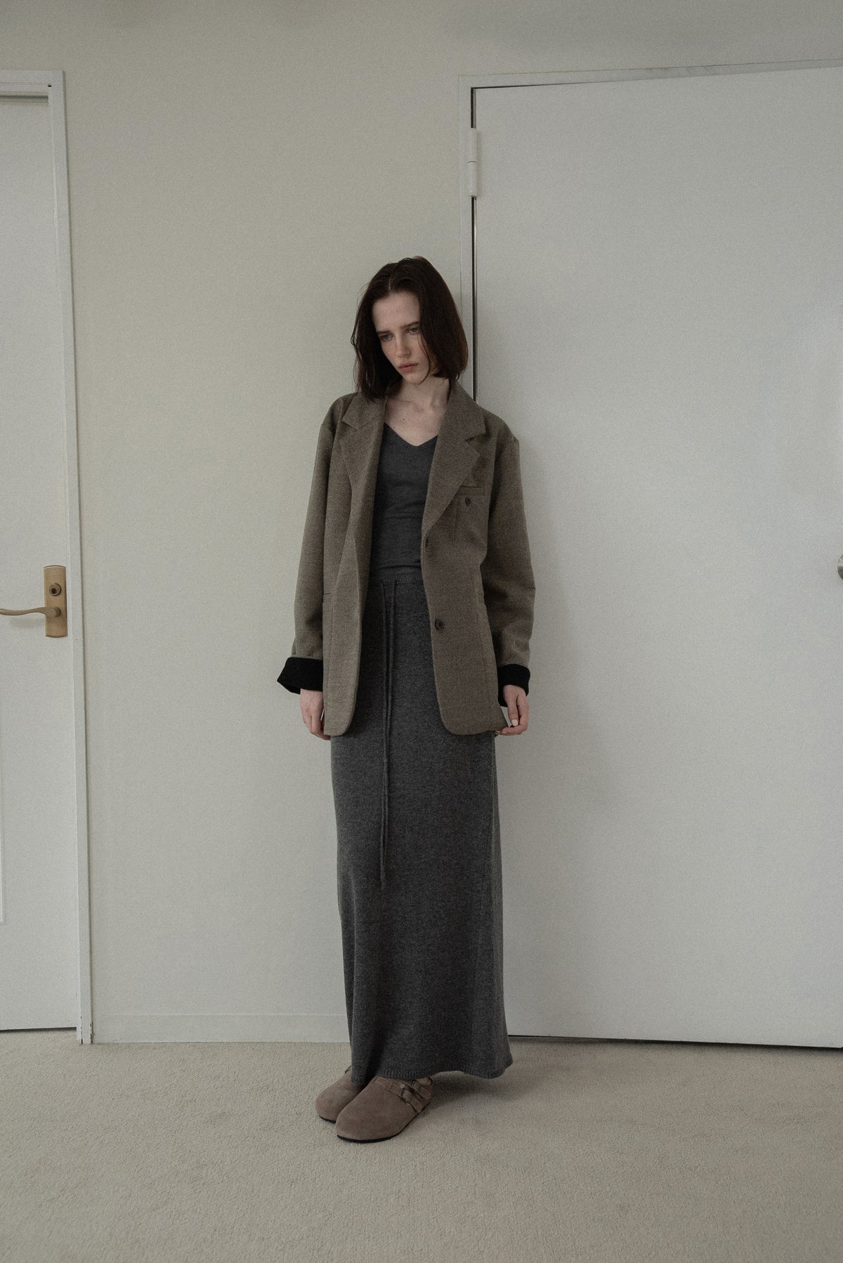 sleeve double face tailored jacket