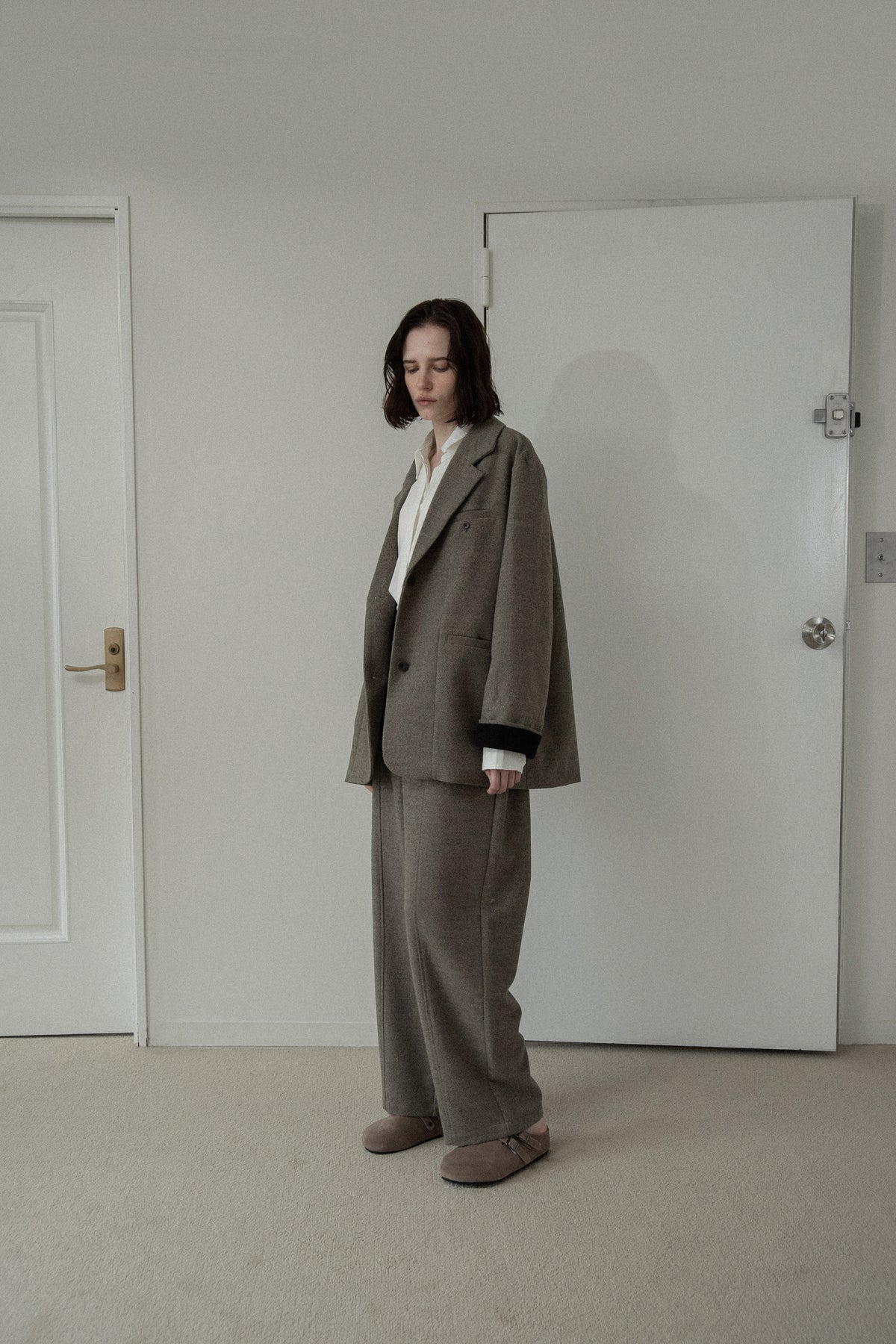 sleeve double face tailored jacket