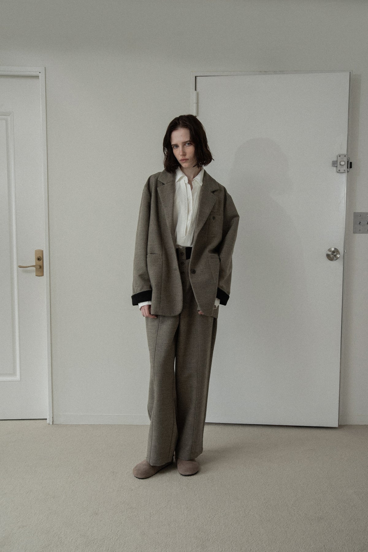 sleeve double face tailored jacket
