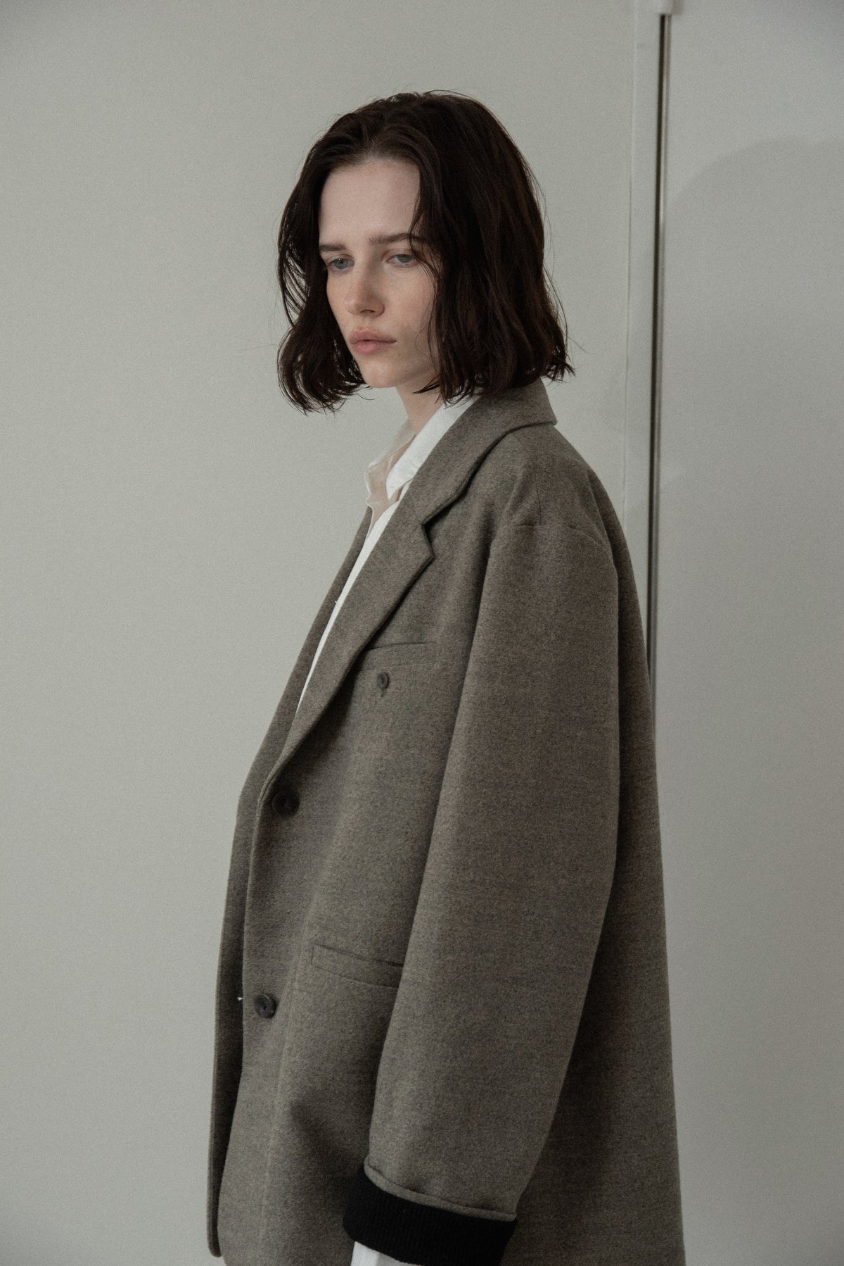 sleeve double face tailored jacket
