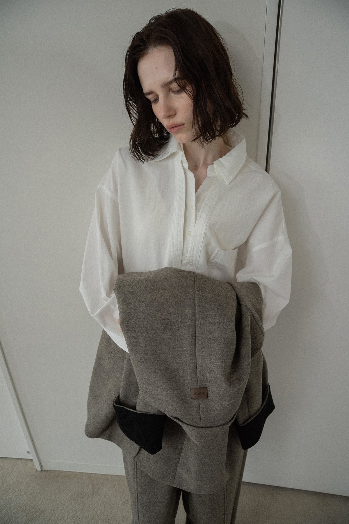 sleeve double face tailored jacket