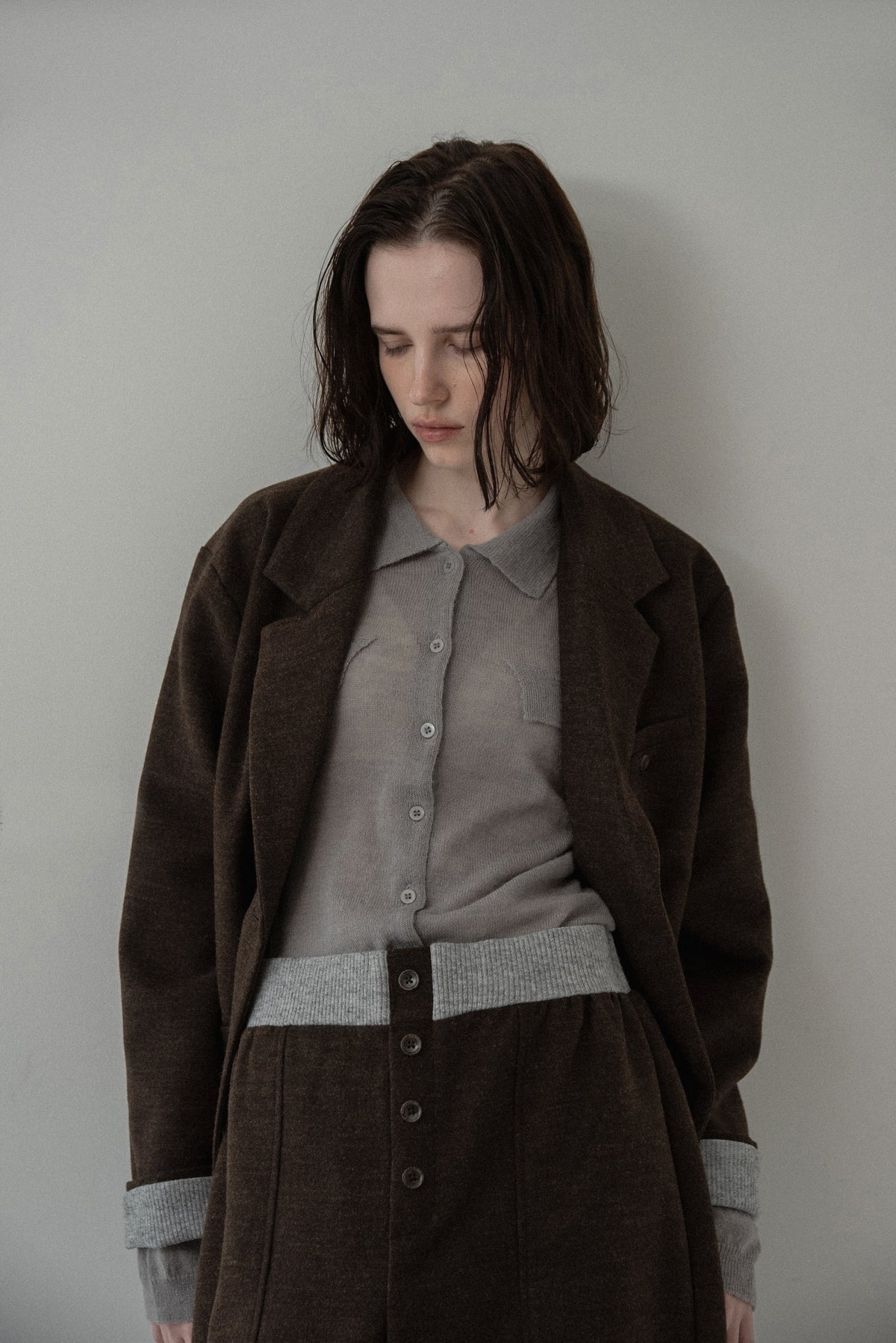 sleeve double face tailored jacket