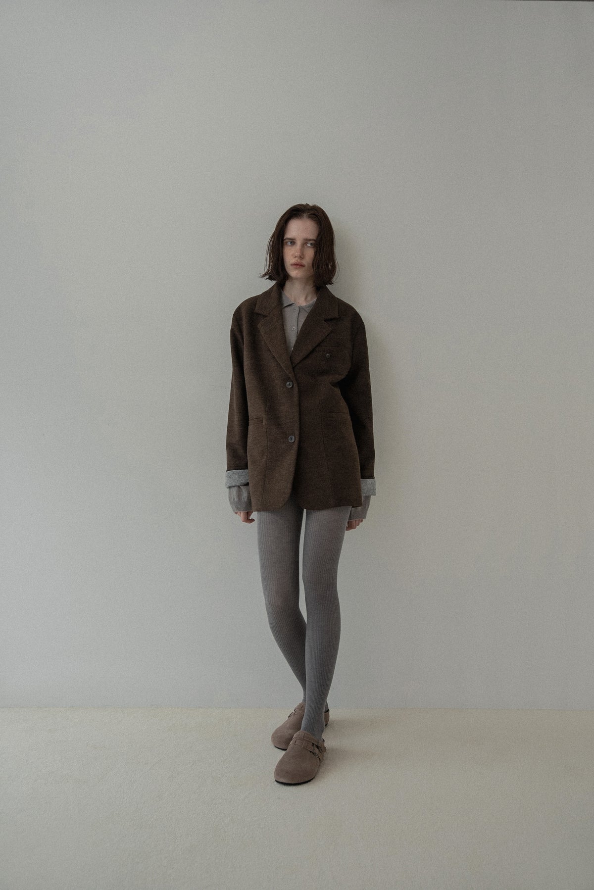sleeve double face tailored jacket
