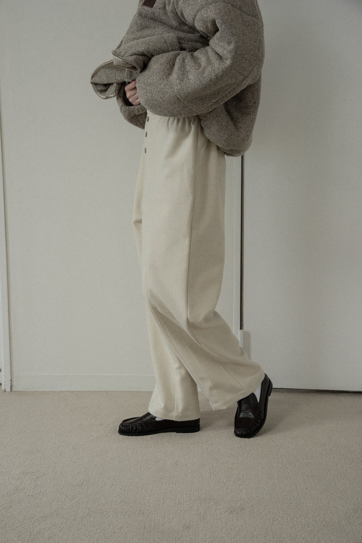 button fly center seam rib pants