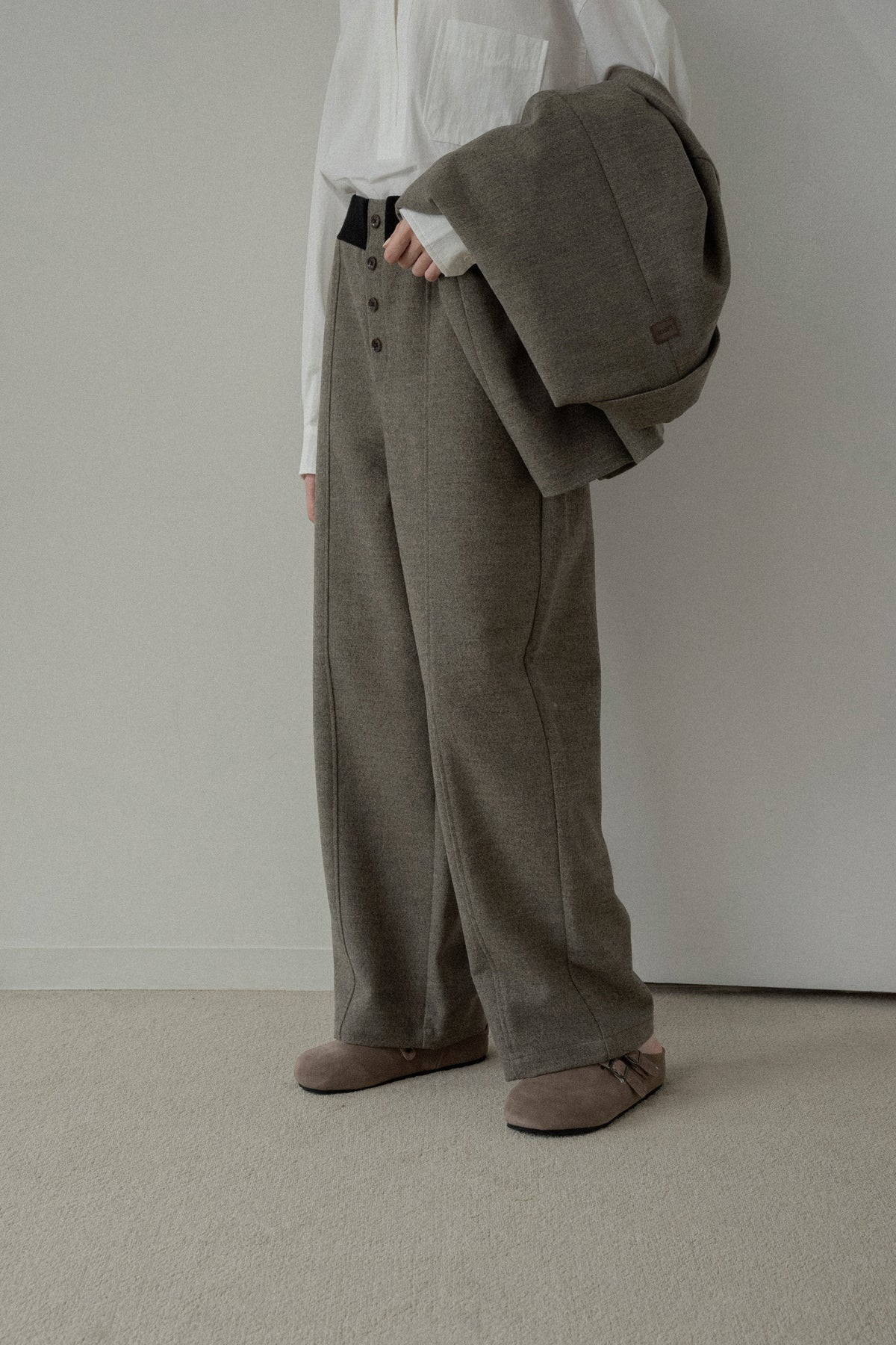 button fly center seam rib pants