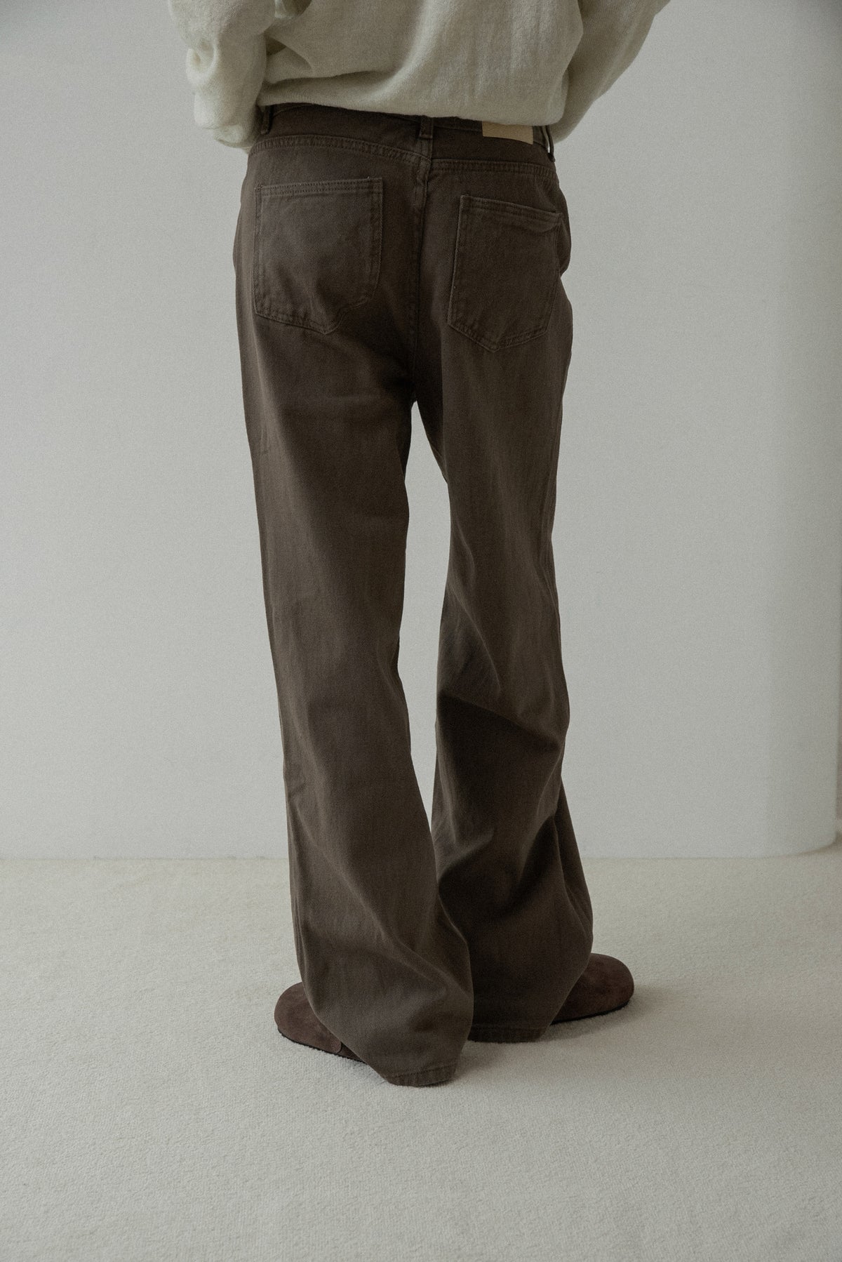 classic straight soft denim pants