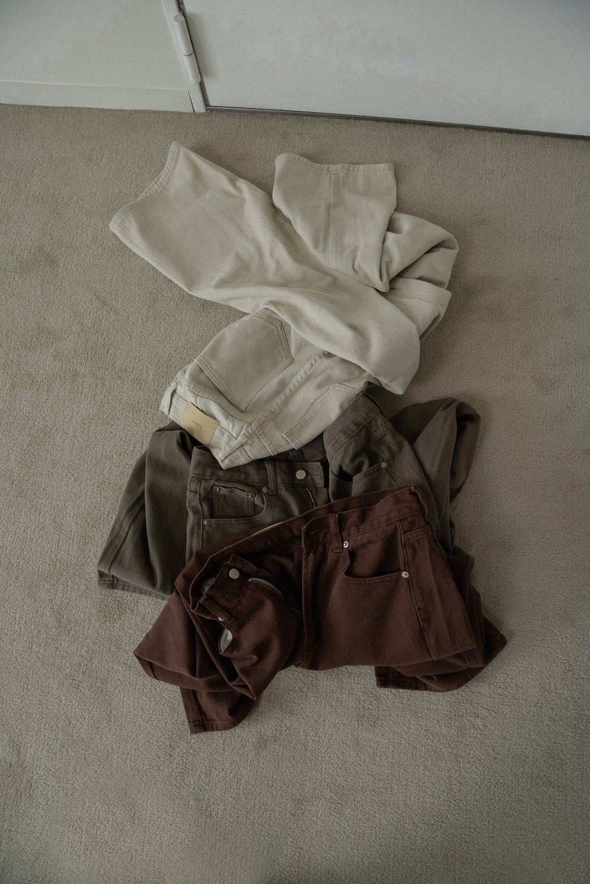 classic straight soft denim pants
