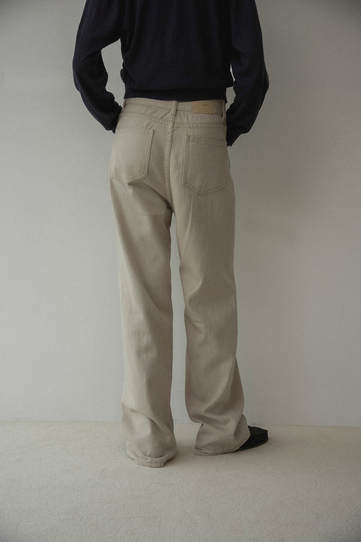 classic straight soft denim pants
