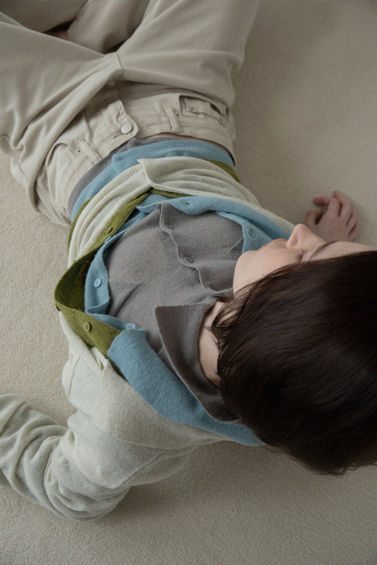 soft touch polo cardigan knit tops