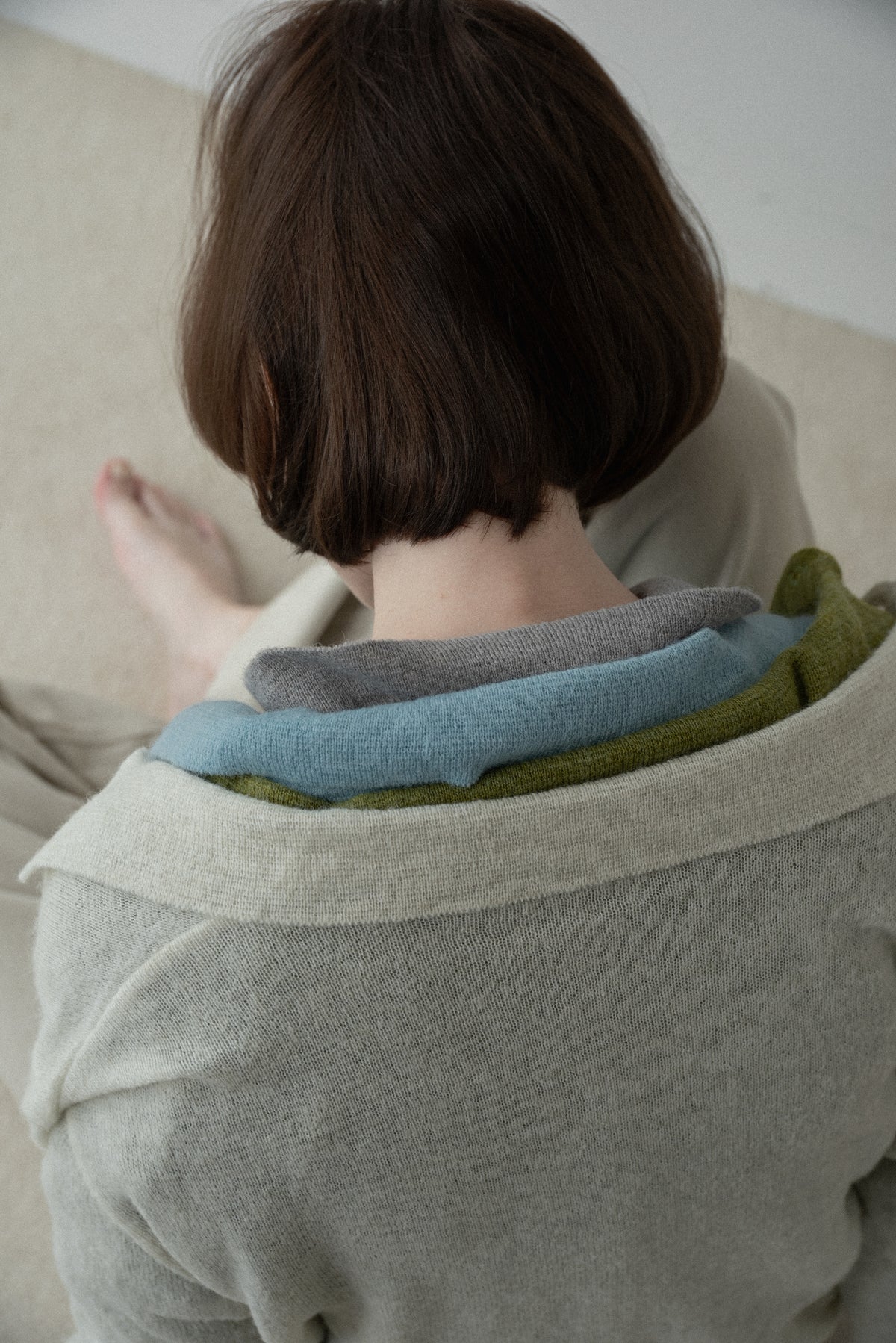 soft touch polo cardigan knit tops