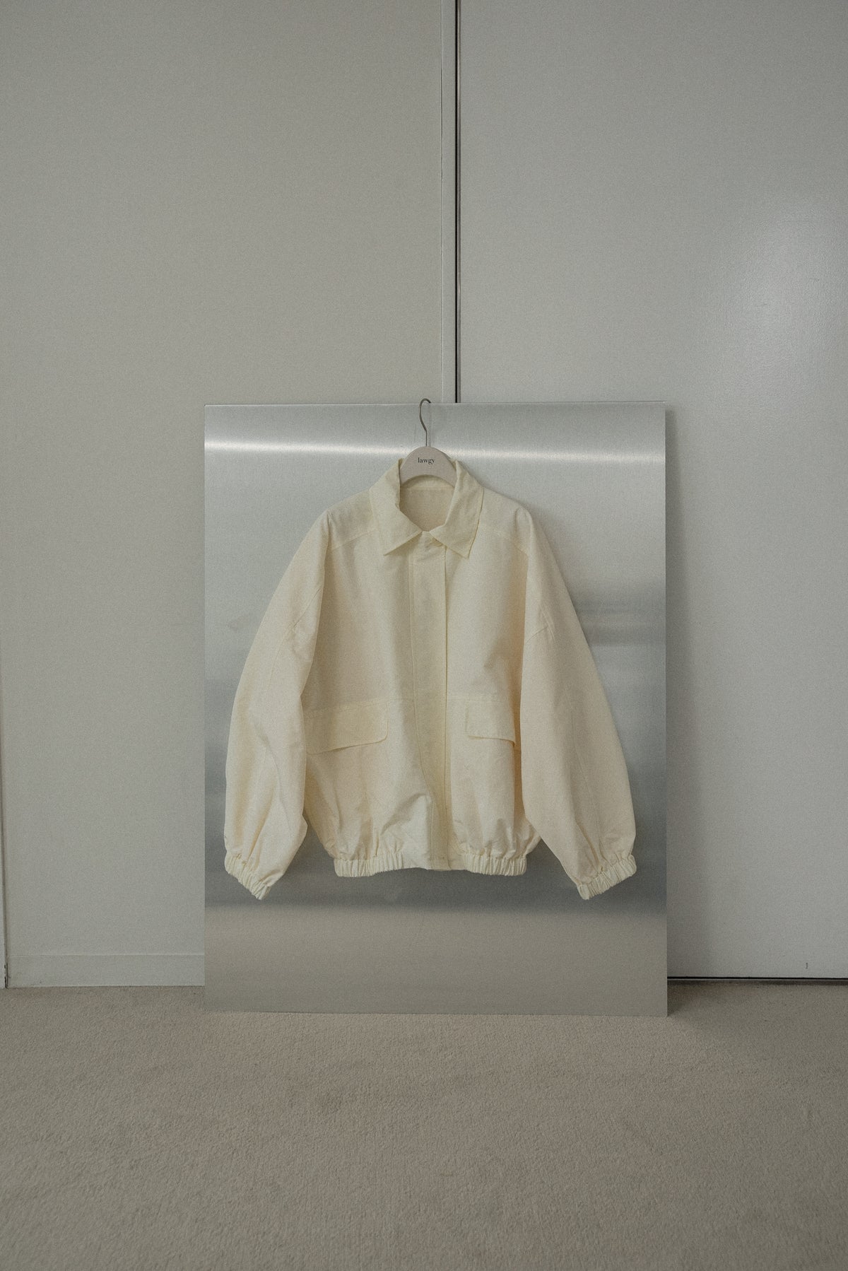 pocket detail rounded blouson jacket