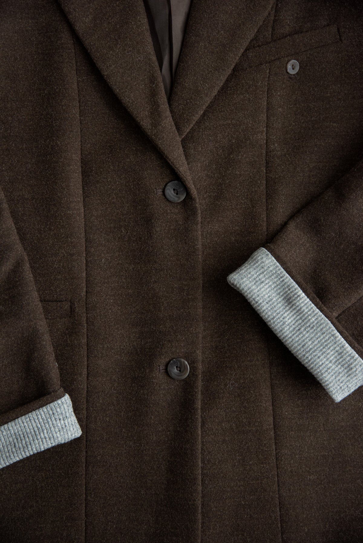 sleeve double face tailored jacket