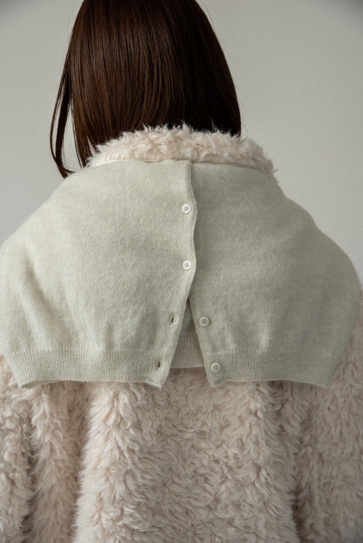 long pile fur short jacket