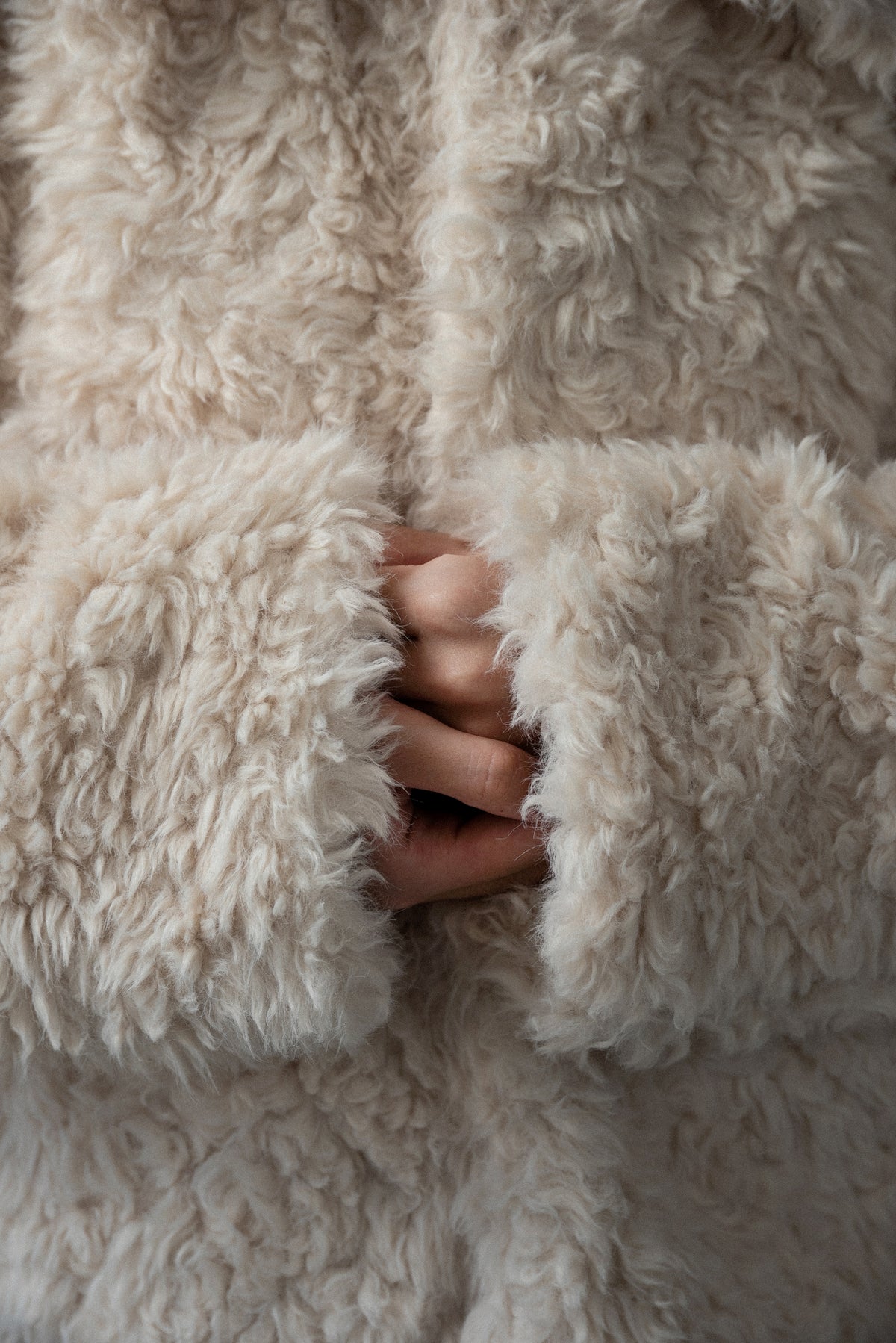 long pile fur short jacket