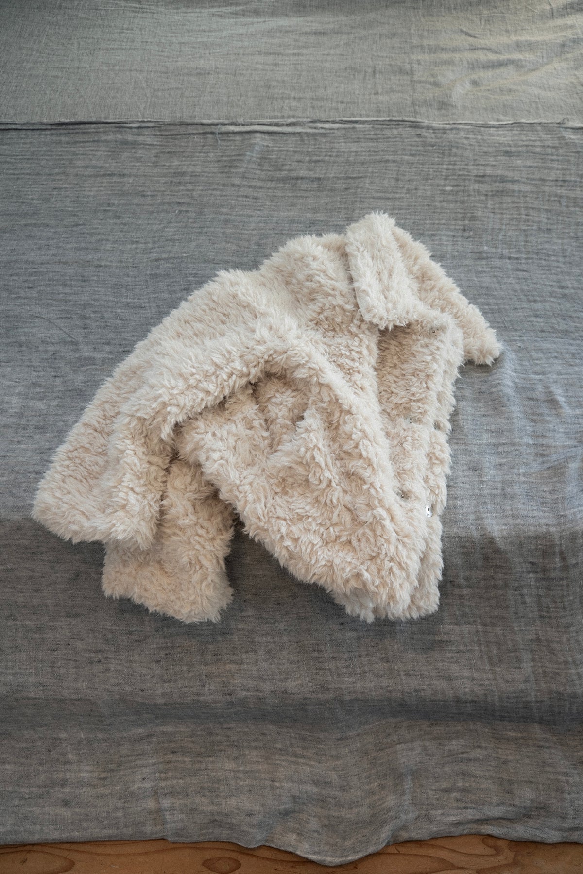 long pile fur short jacket