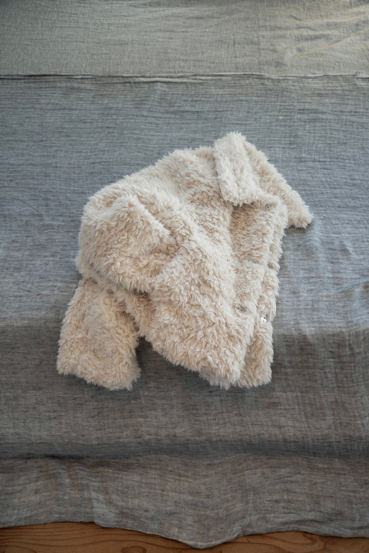 long pile fur short jacket