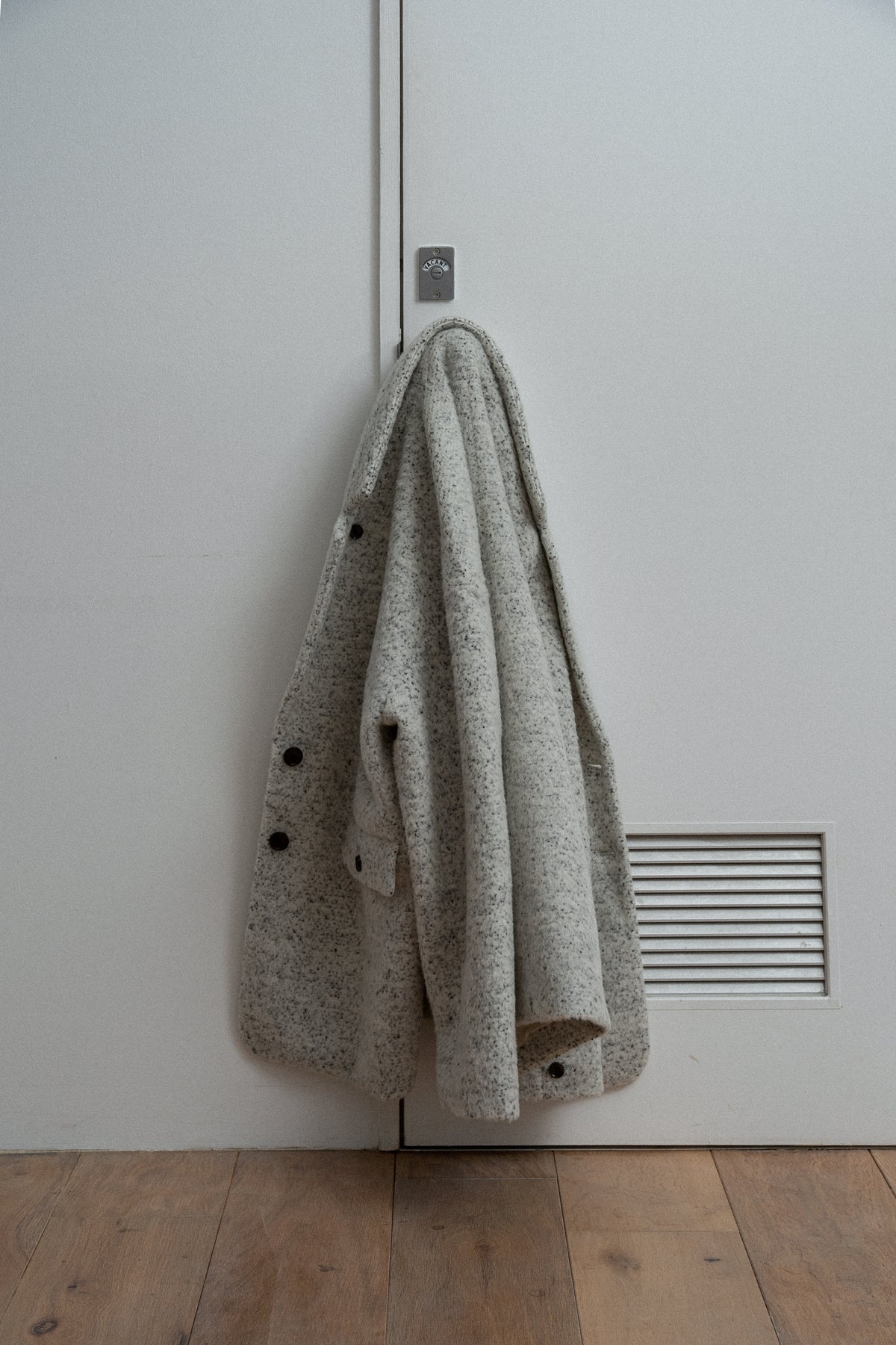 pebble pattern neck 2way jacket coat