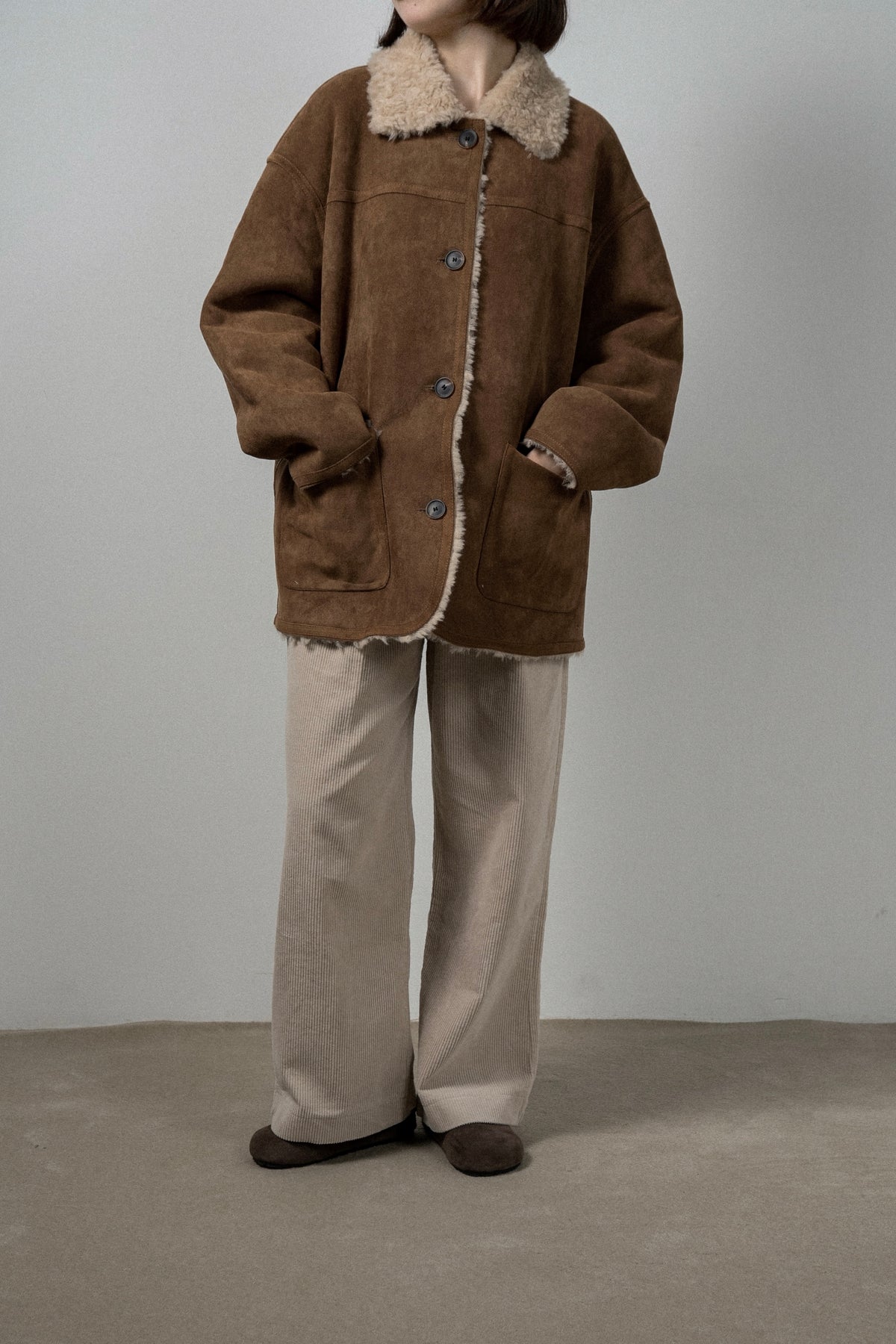reversible brushed soutien collar outer
