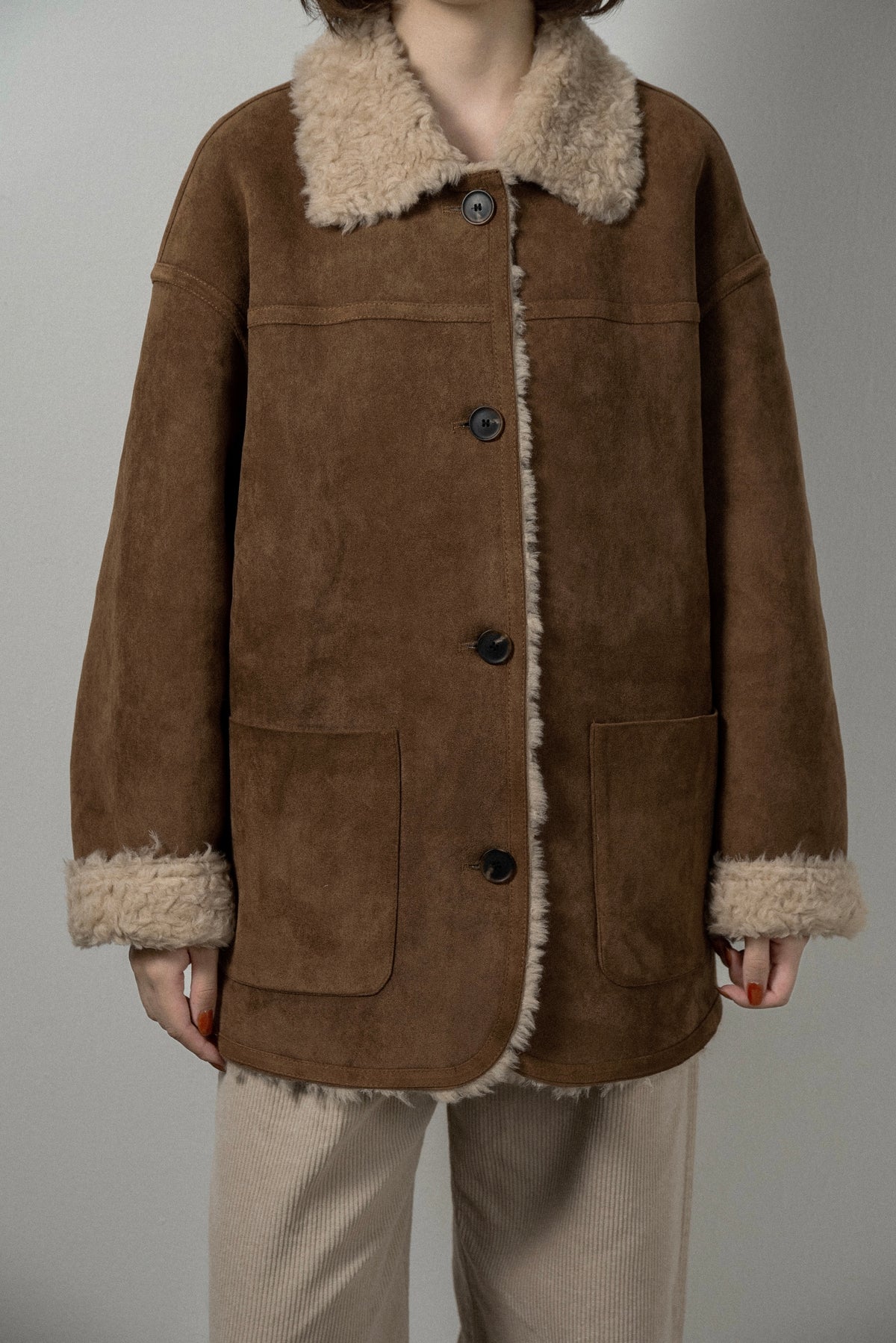 reversible brushed soutien collar outer