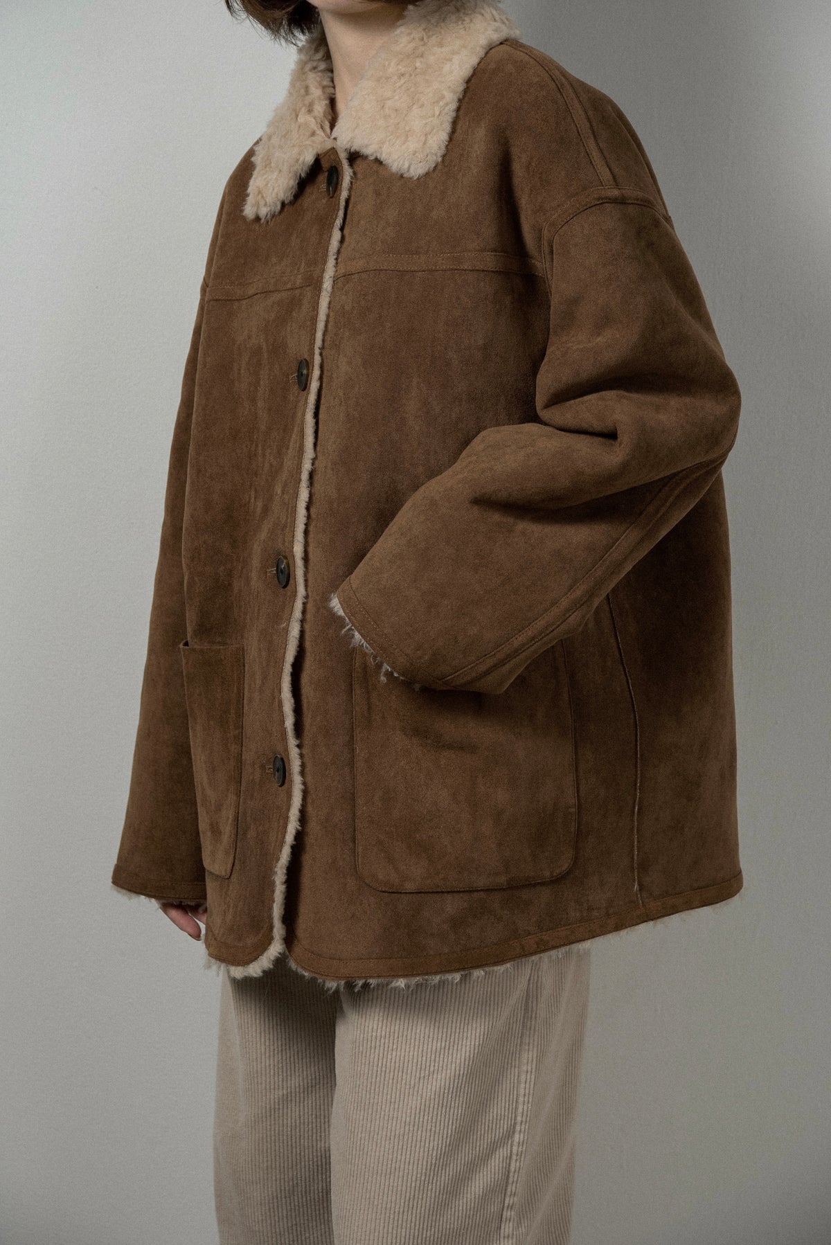 reversible brushed soutien collar outer
