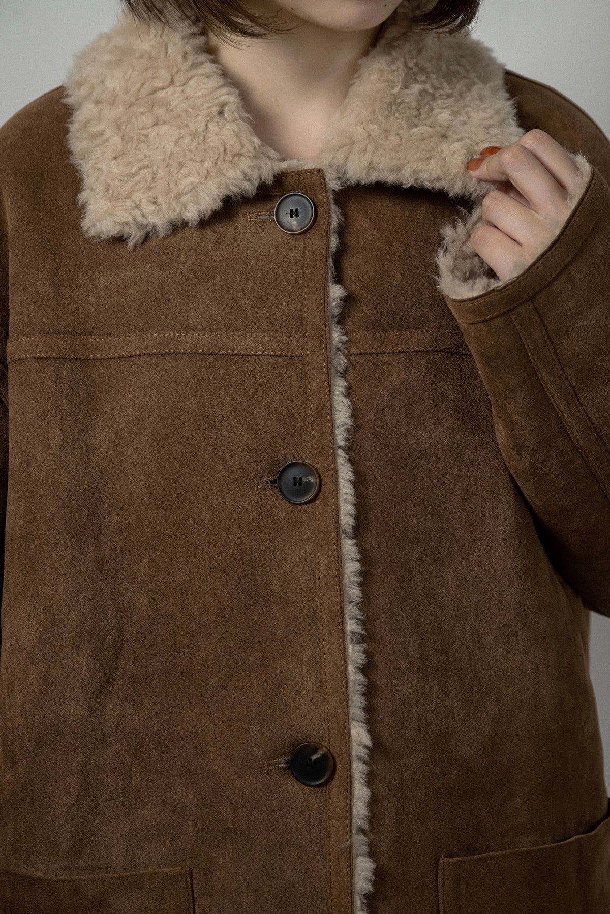 reversible brushed soutien collar outer