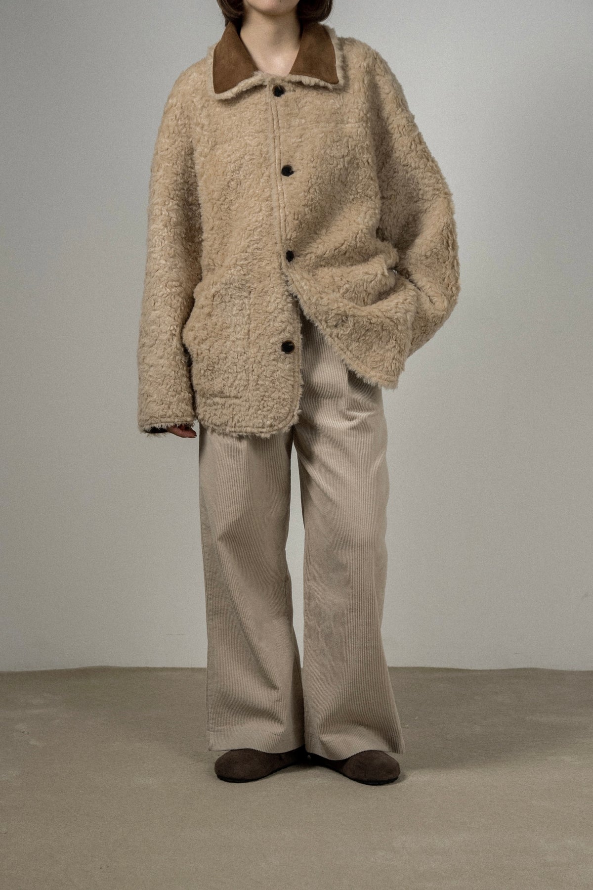 reversible brushed soutien collar outer