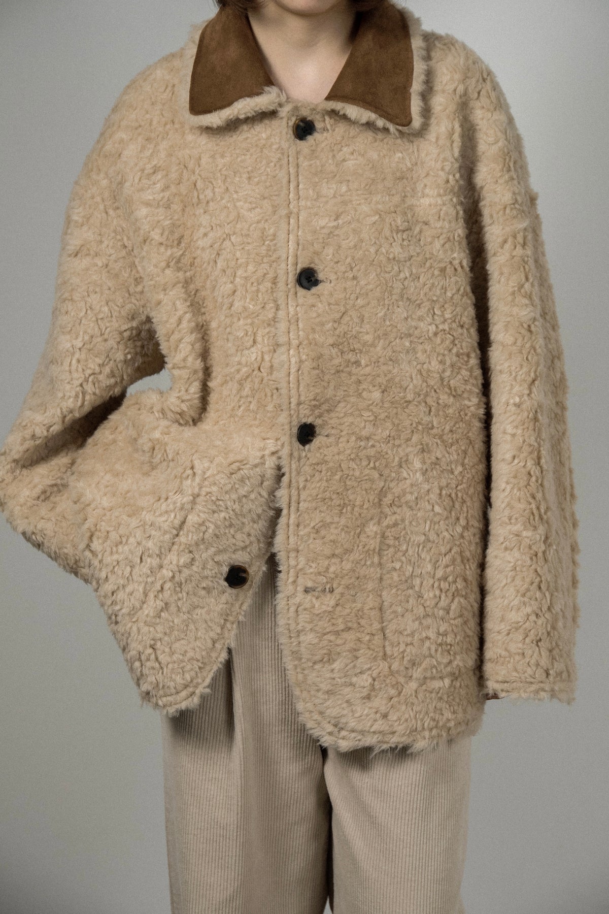reversible brushed soutien collar outer