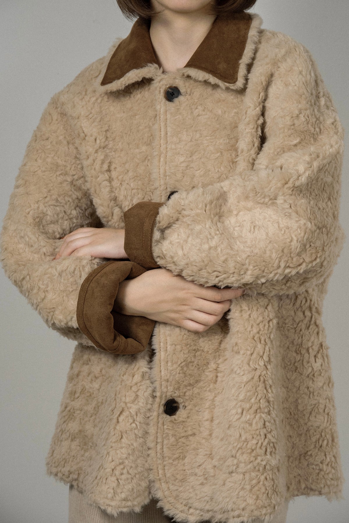 reversible brushed soutien collar outer