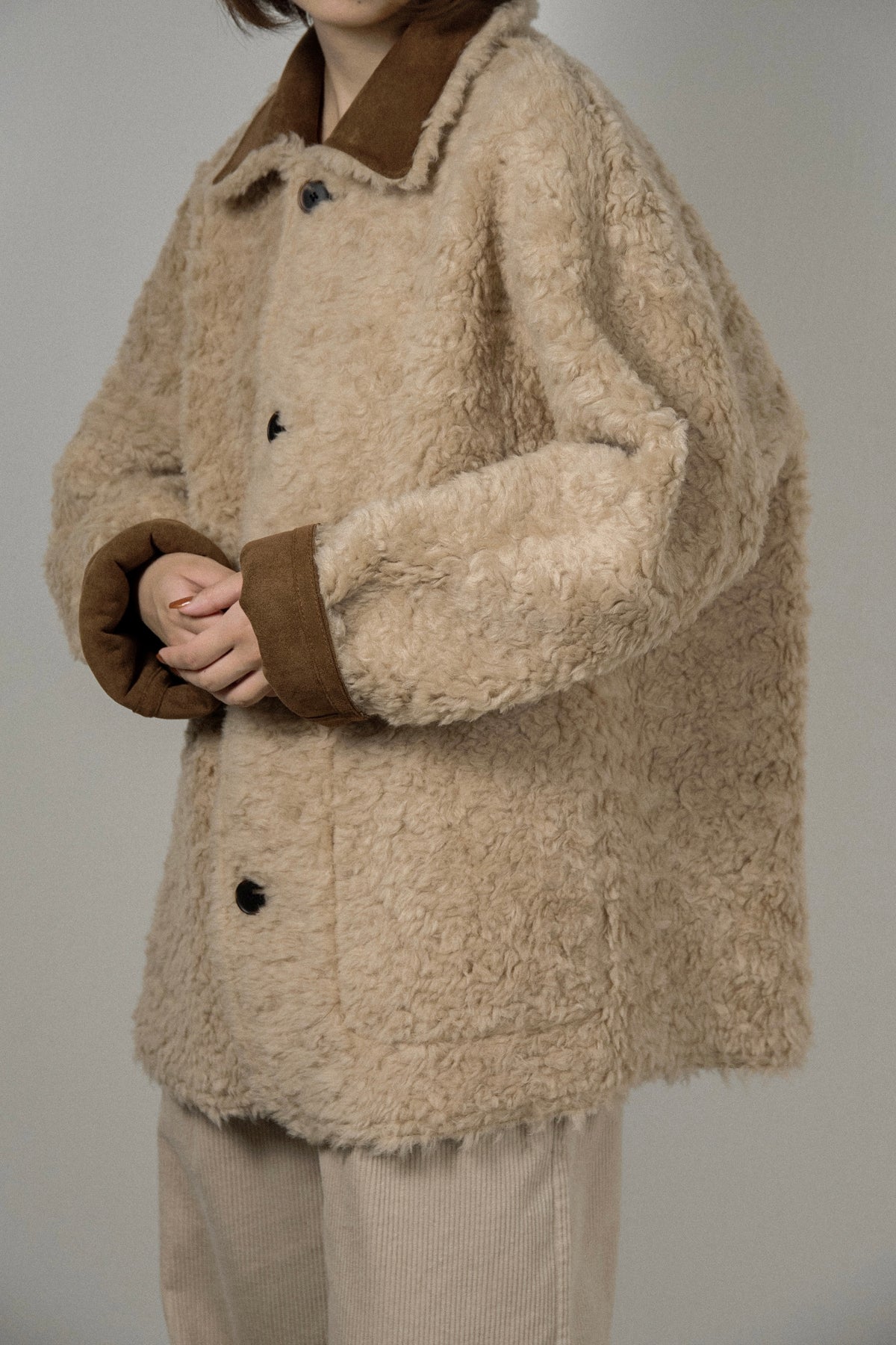 reversible brushed soutien collar outer