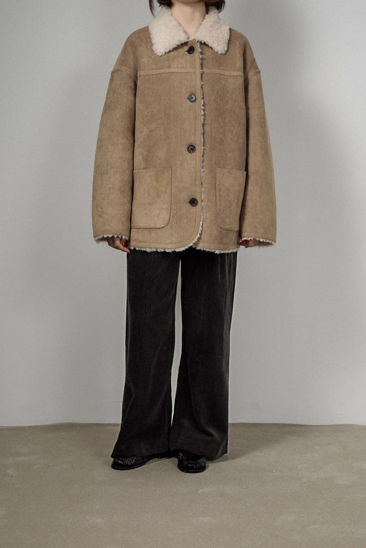 reversible brushed soutien collar outer