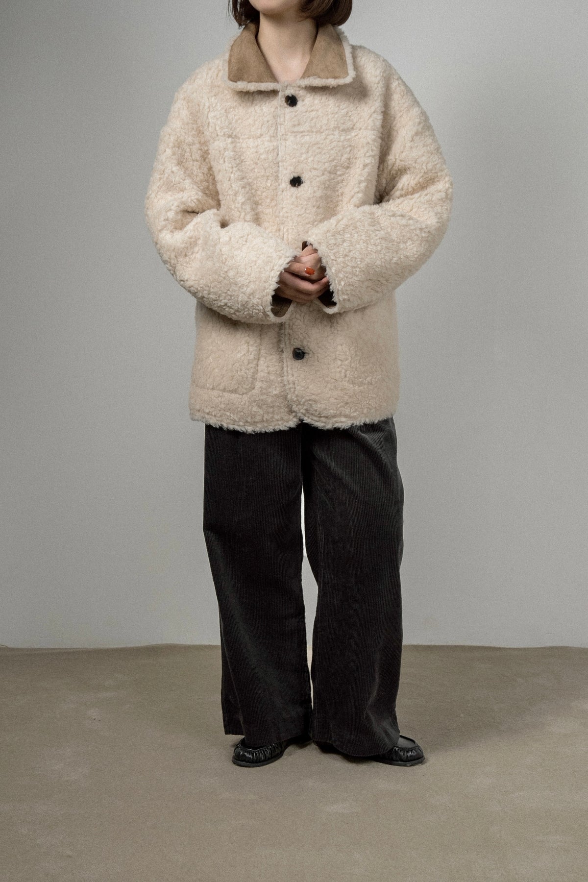reversible brushed soutien collar outer