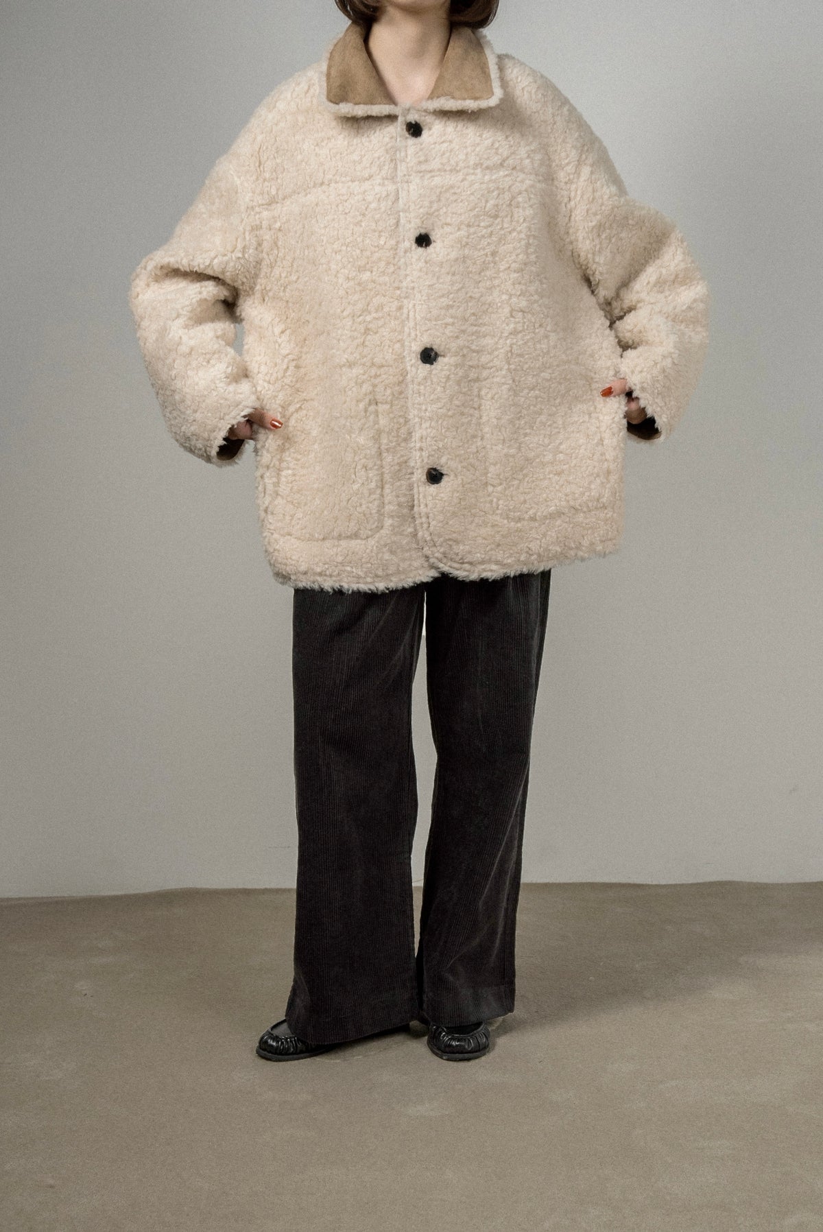 reversible brushed soutien collar outer