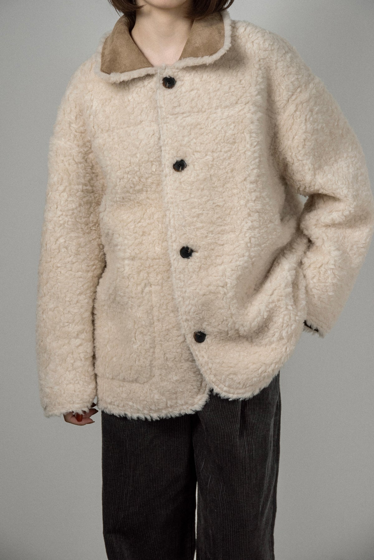 reversible brushed soutien collar outer