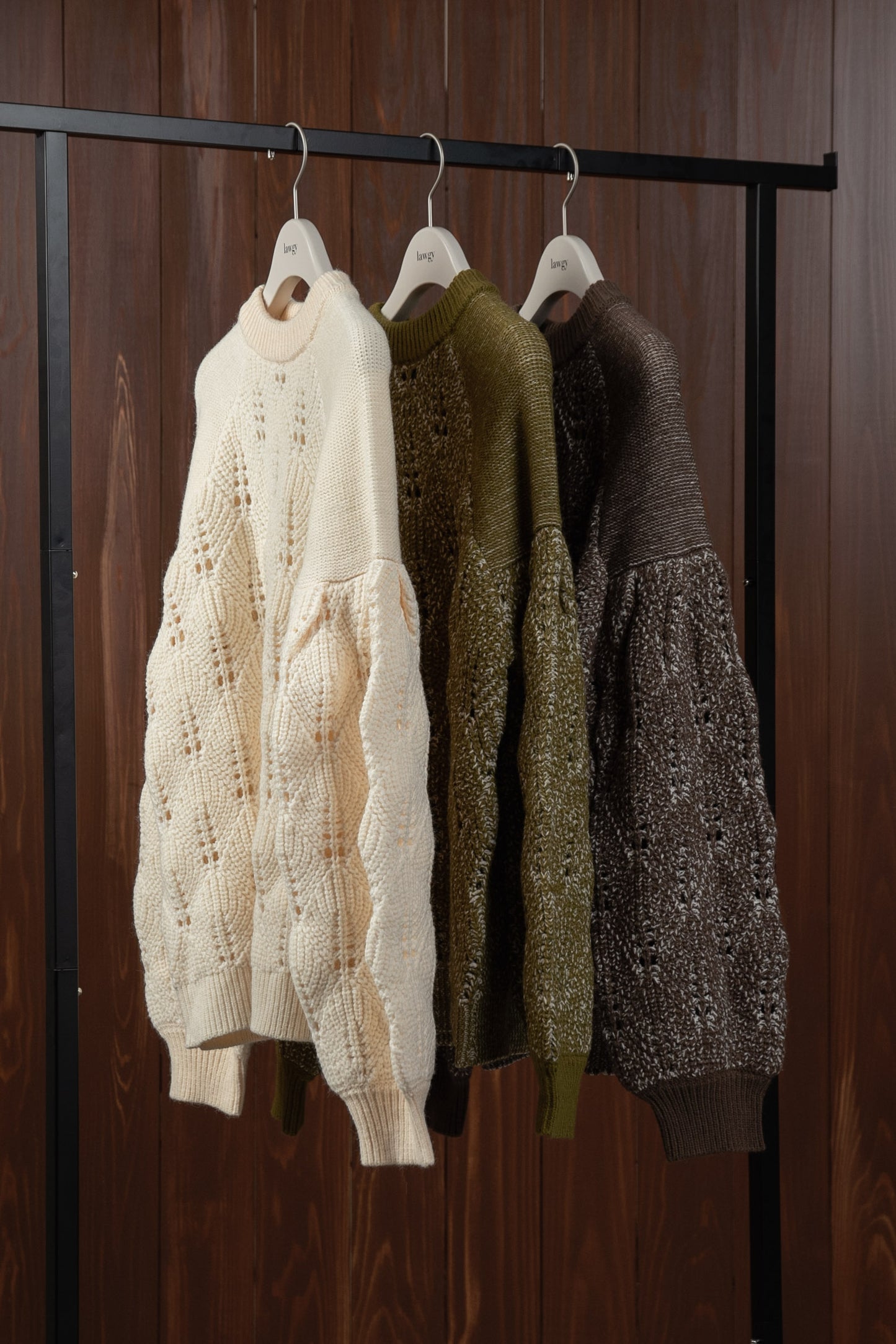 openwork mix volume knit