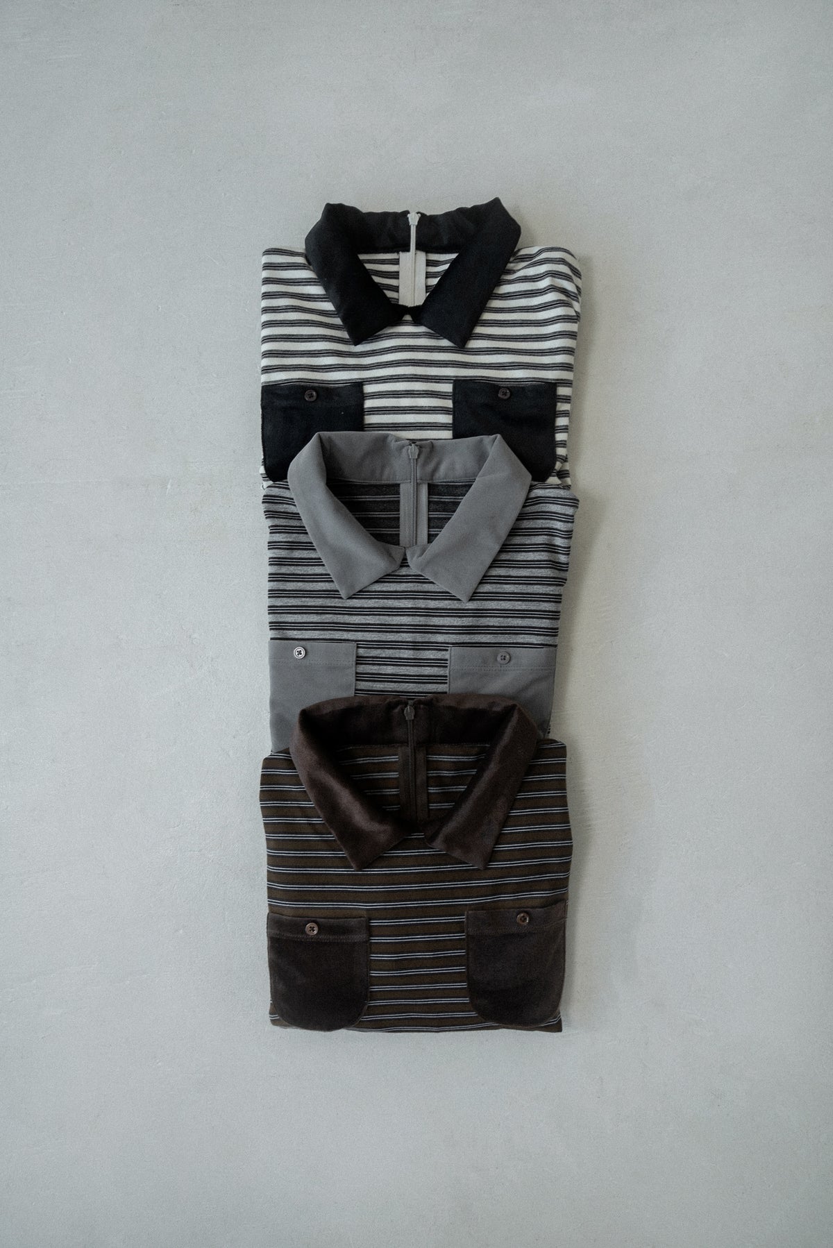 pocket button combination material border tops