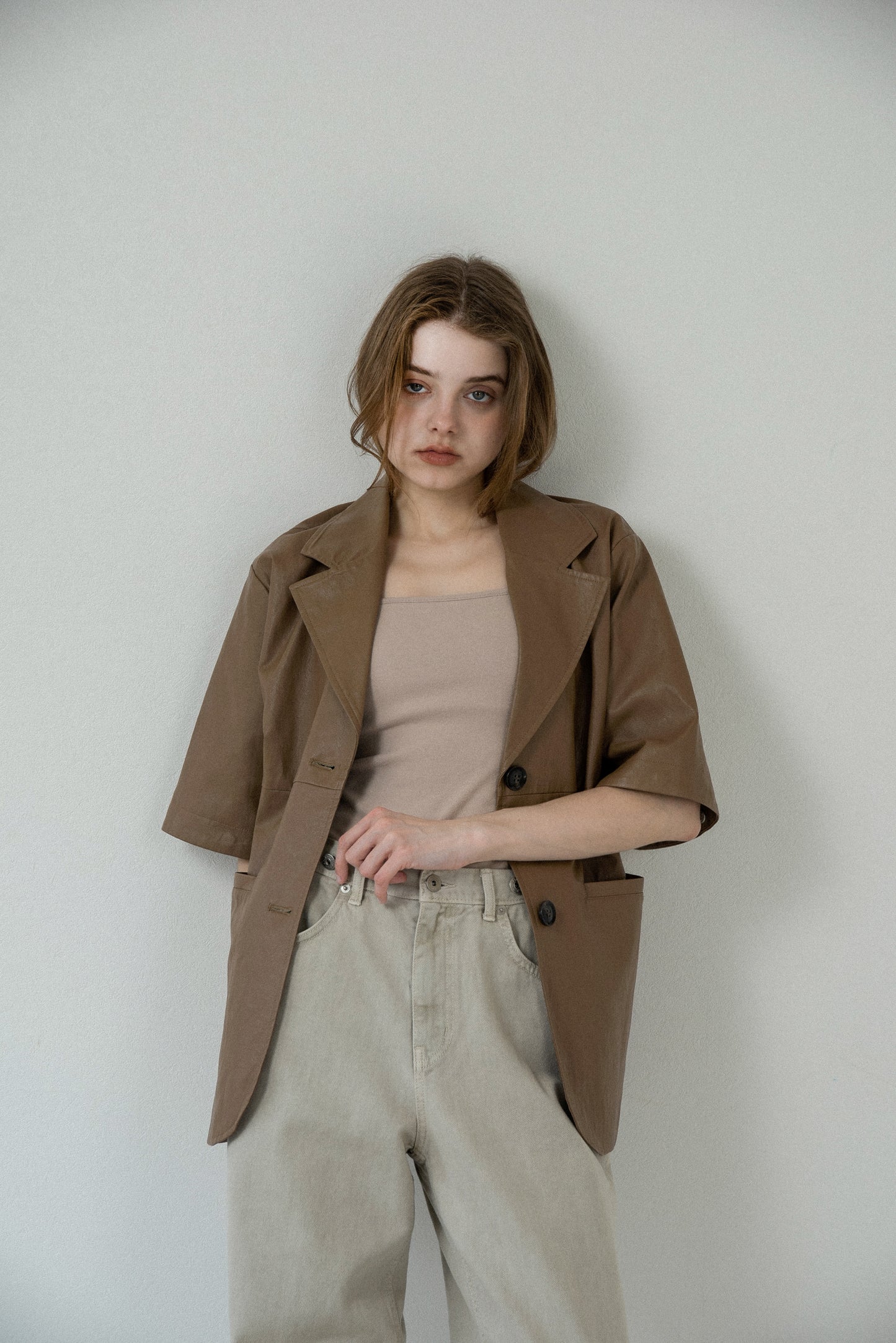 2way sleeve embroidery jacket