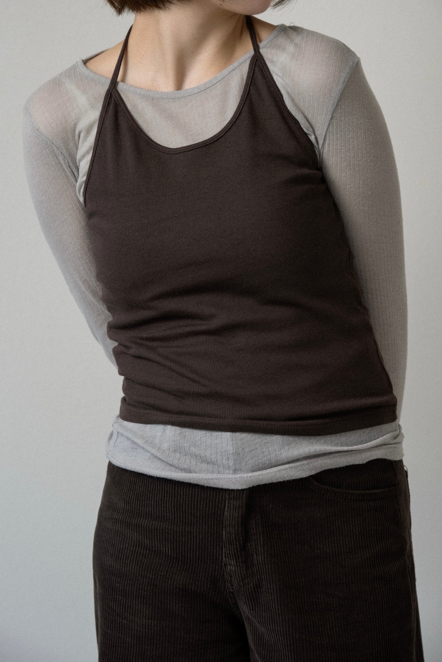 halter neck arrange cami tops