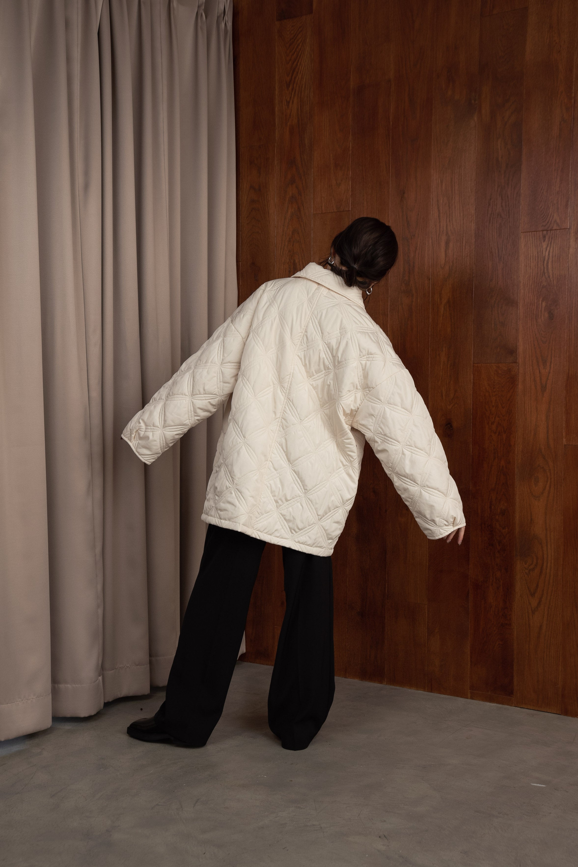 big collar quilting jacket – eim online（エイム オンライン）