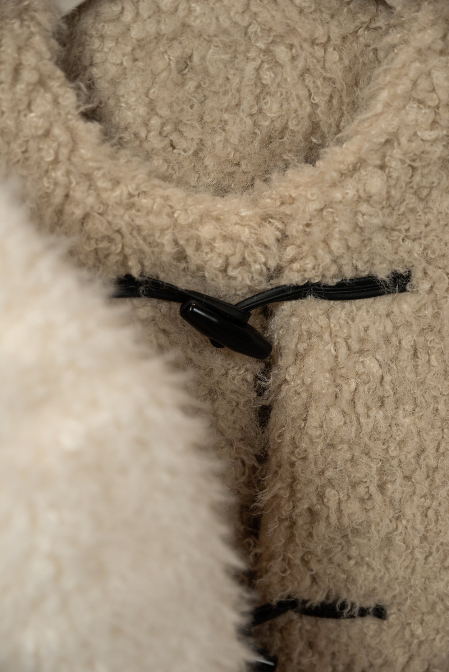 toggle button boa nocollar coat