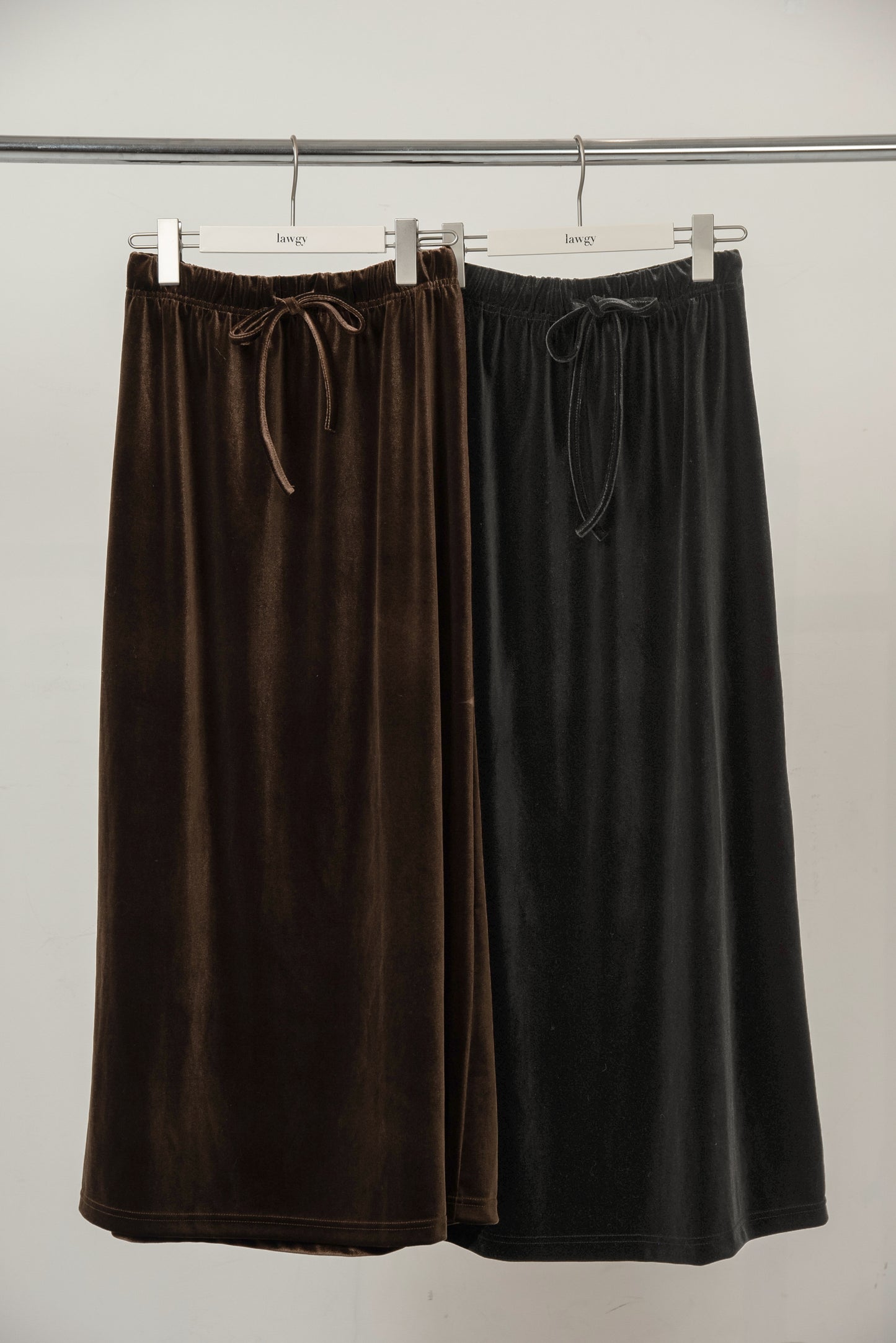 brushed ribbon tight skirt