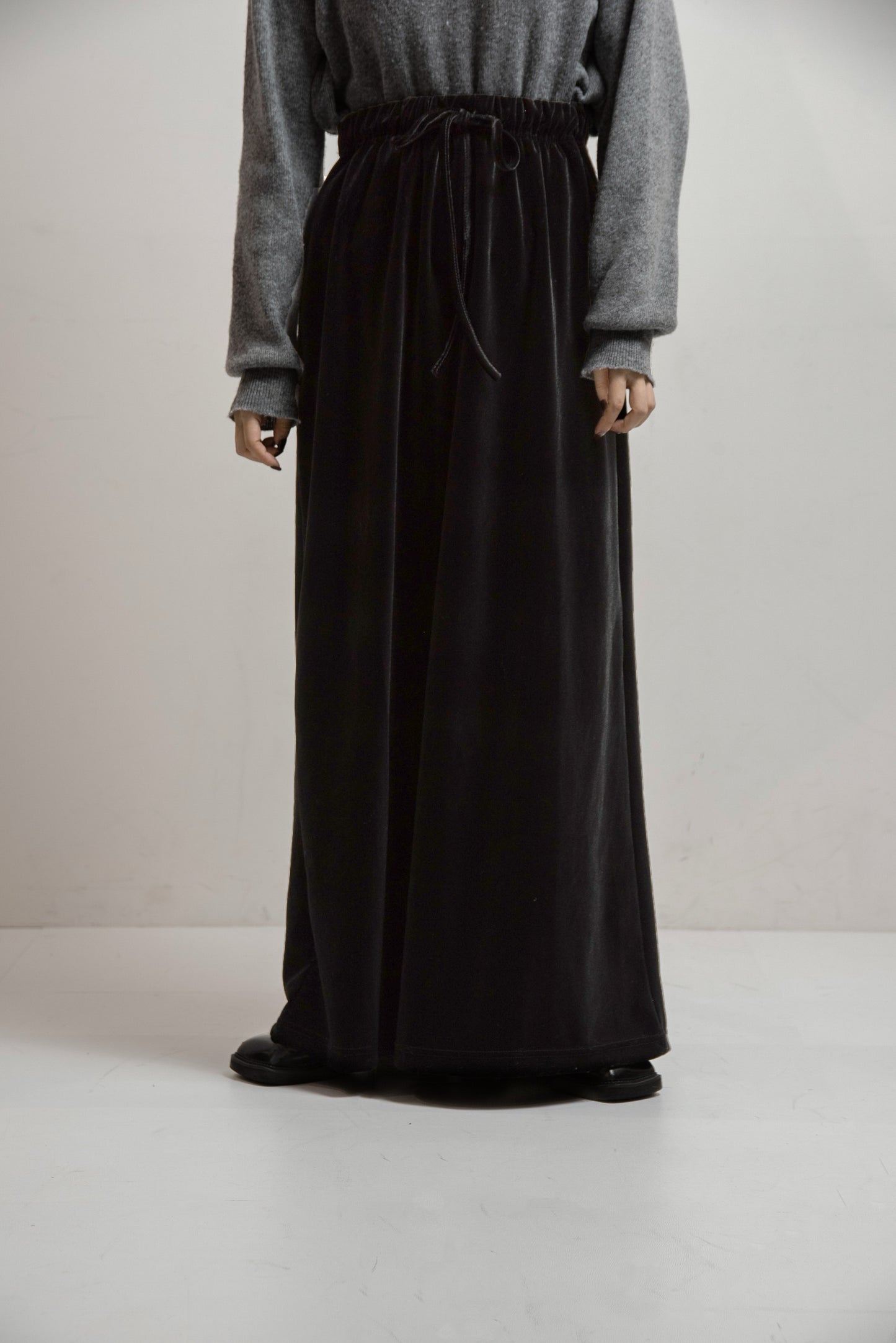 brushed ribbon tight skirt