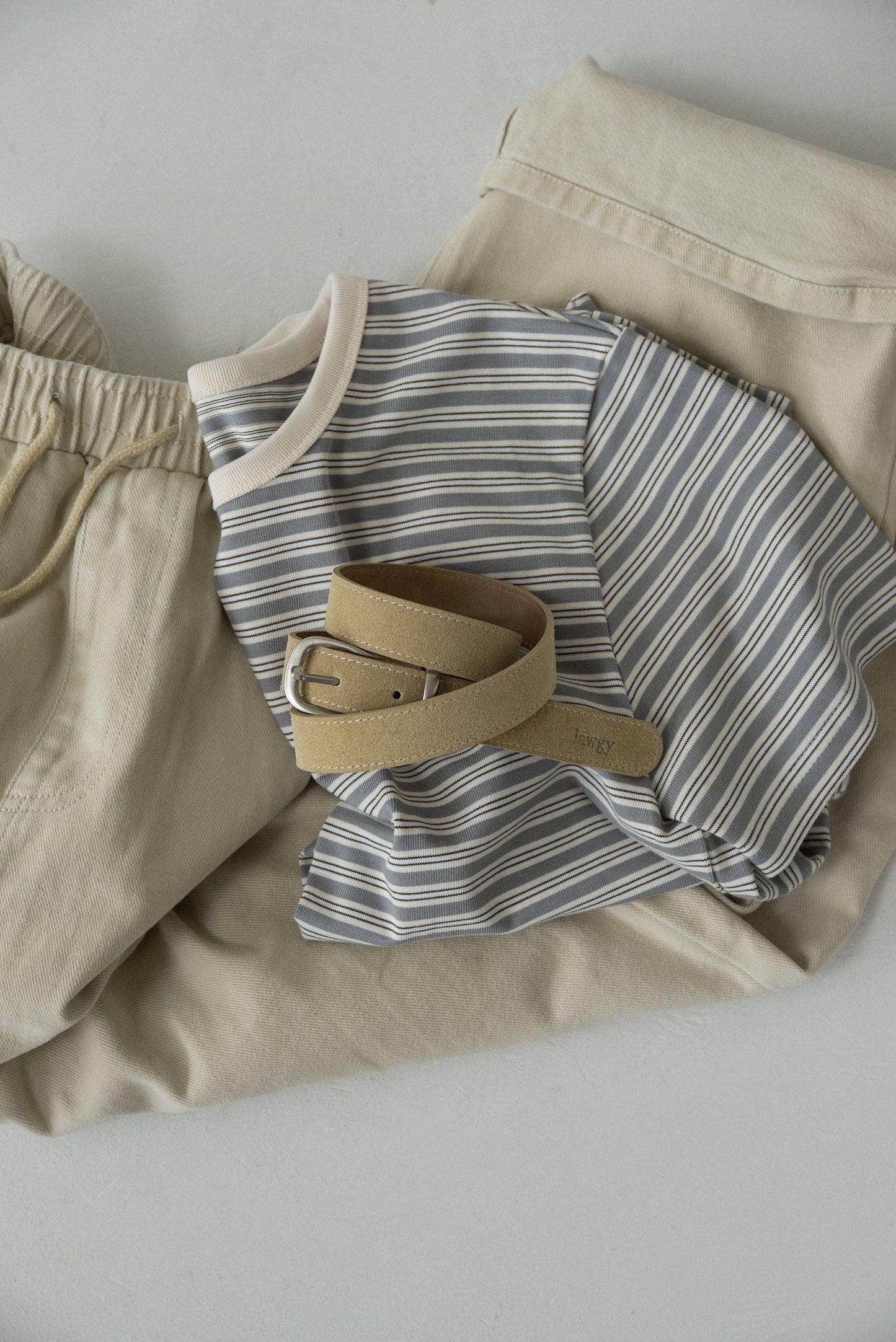 brushed simple buckle square belt