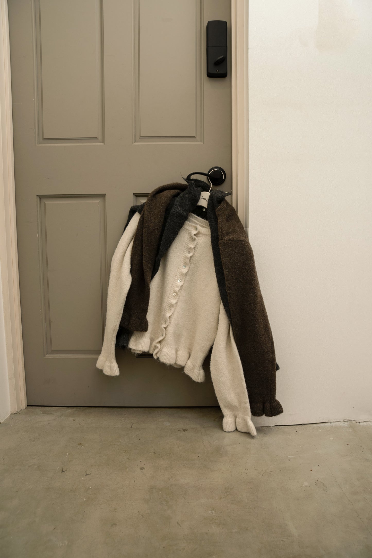 frill cuffs flare cardigan