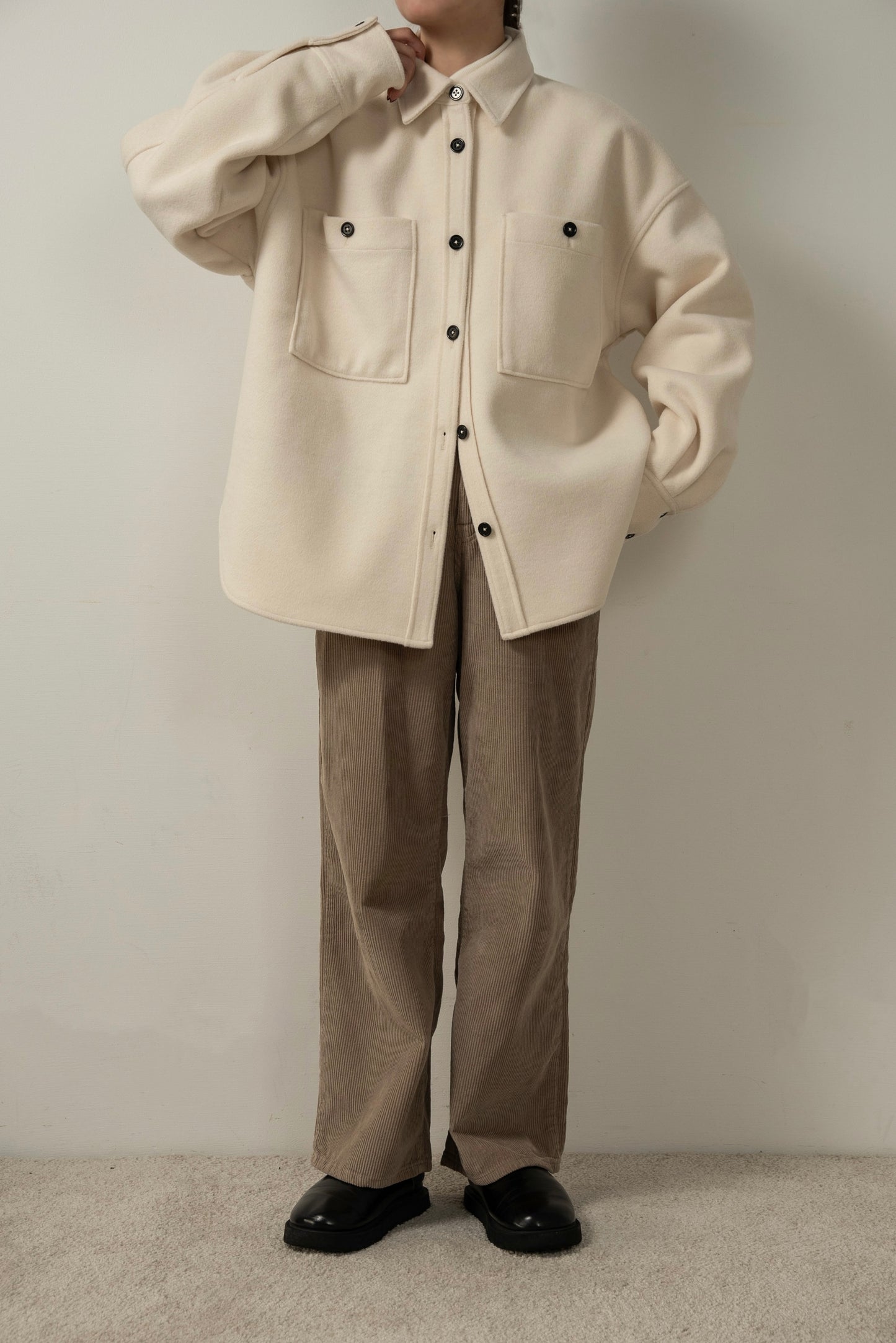 embroidery big pocket shirt like coat