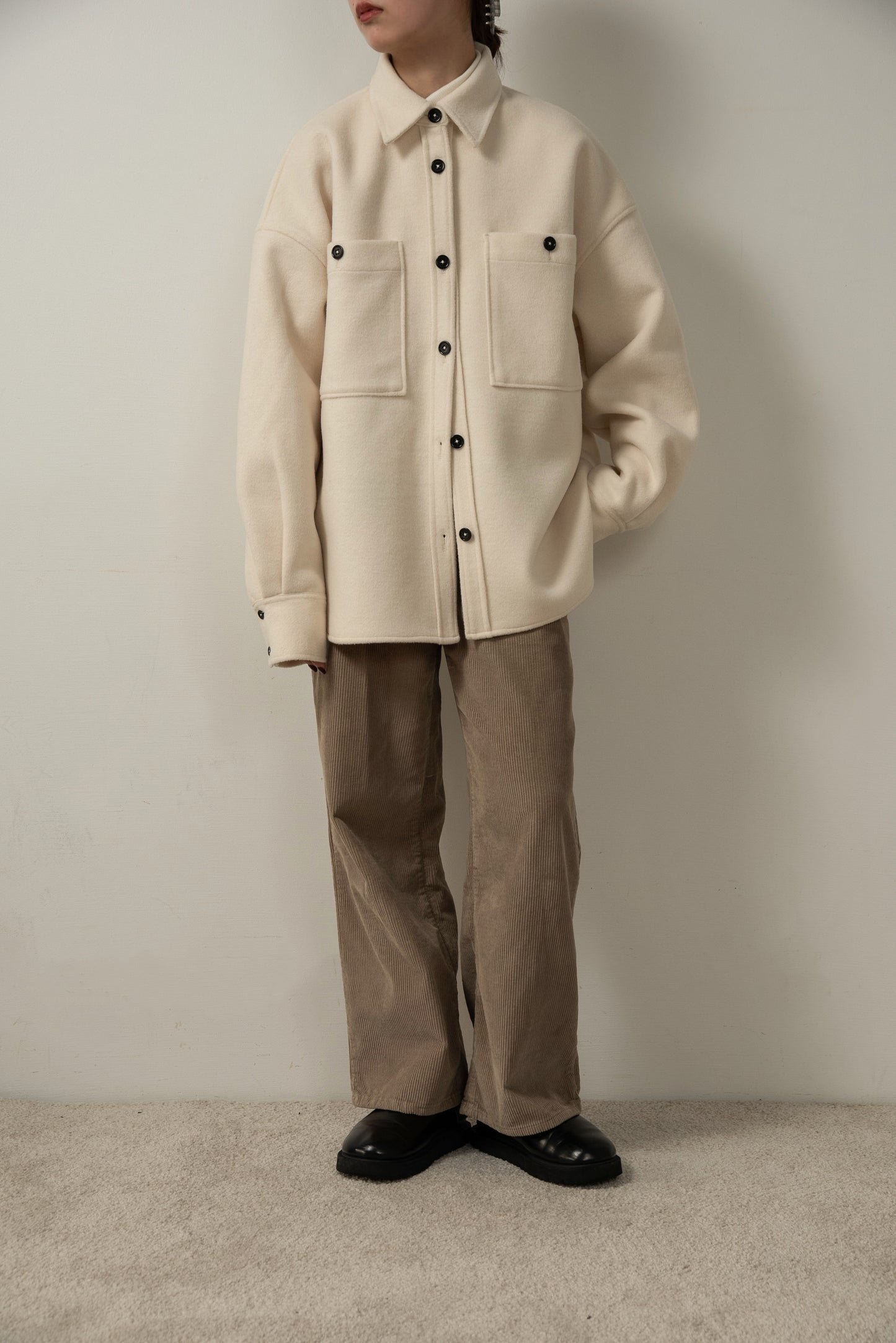 embroidery big pocket shirt like coat